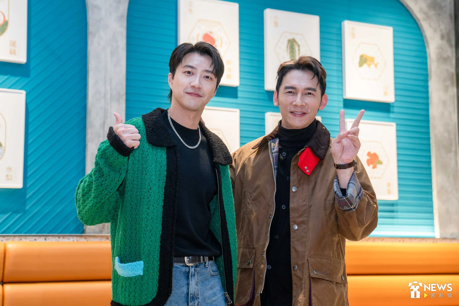 元老班底江宏傑和温昇豪今（17）天出席媒體聯訪活動。范修語攝