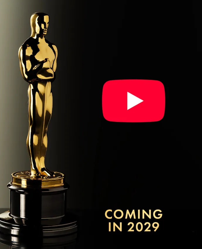 奧斯卡頒獎典禮2029年起,由YouTube獨家直播。翻攝自theacademy IG