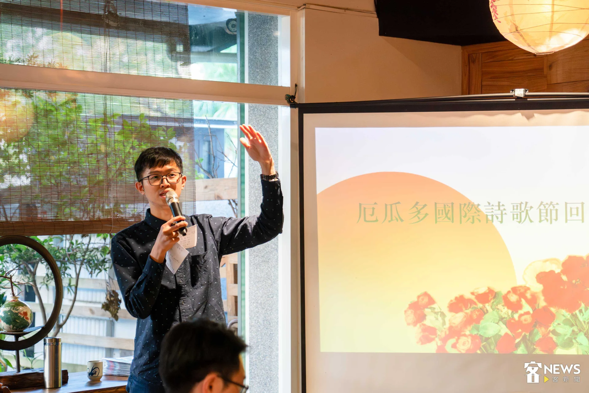 講客廣播電臺主持人羅盛滿。李宥妍攝