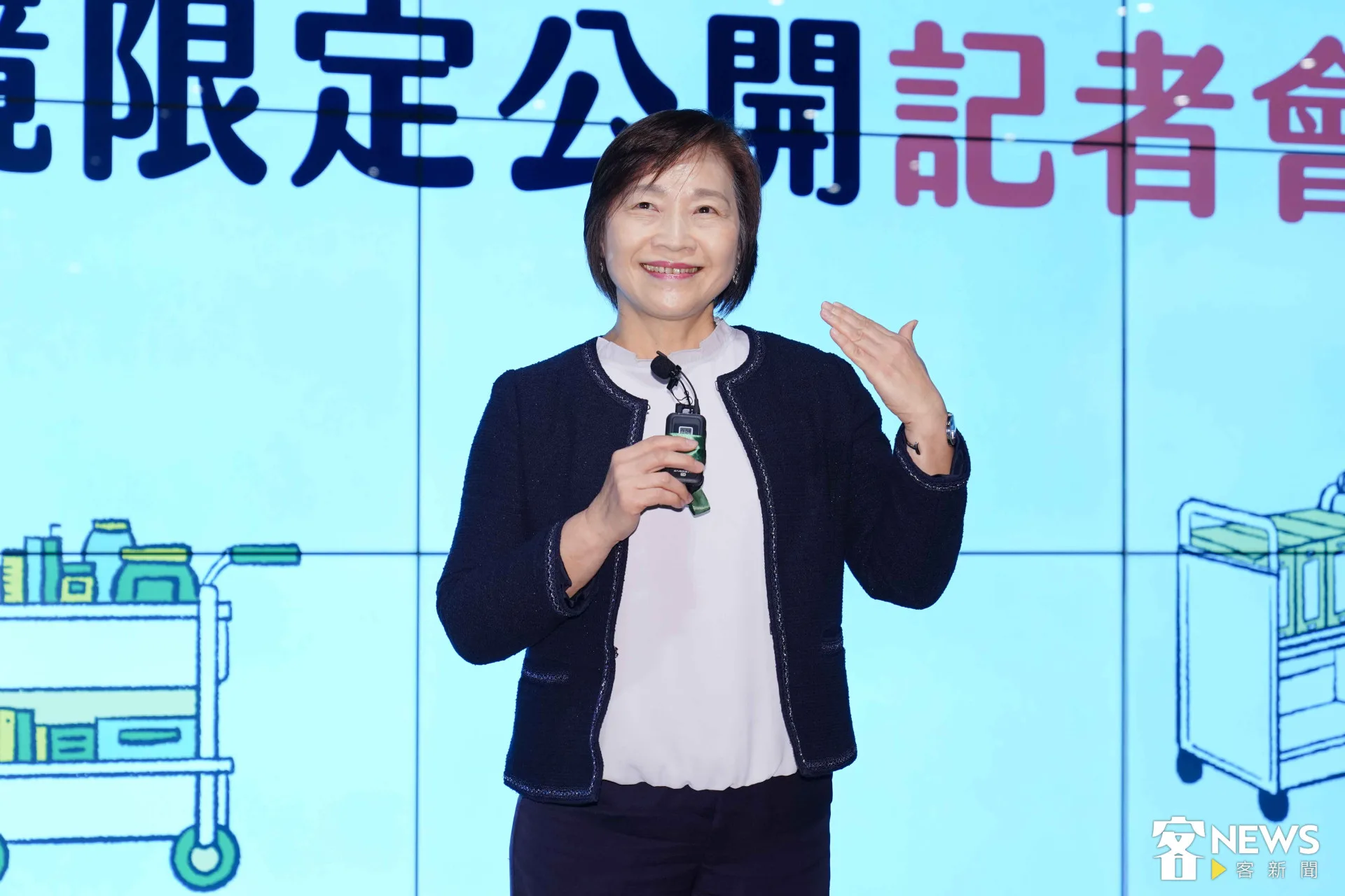 國家發展委員會檔案管理局長林秋燕表示，希望透過這次開箱，讓大眾知道國家檔案館的重要性和幕後祕辛。朱愷元攝