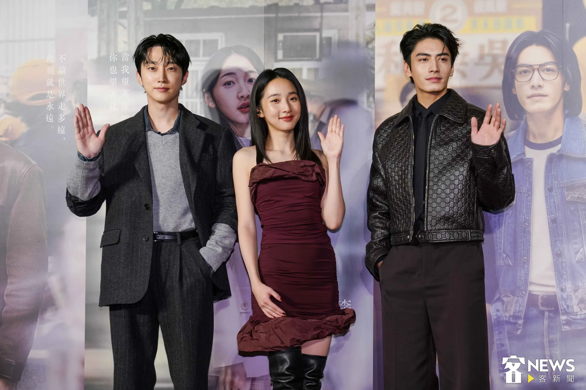 振永(左)、李沐(中)、宋柏緯(右)在電影中的三角戀情,打動許多觀眾的淚水。朱愷元攝