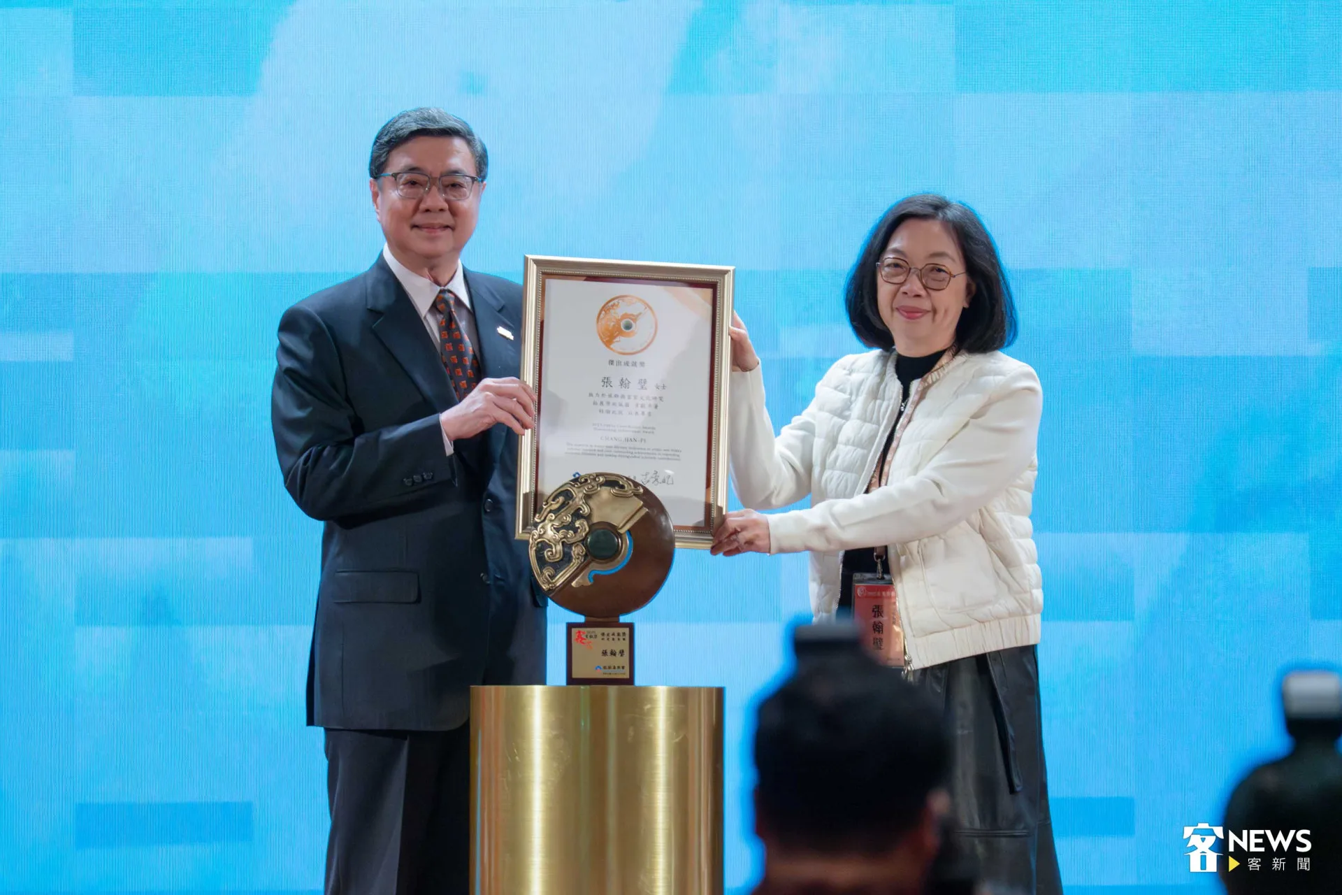 客家貢獻獎「傑出成就獎」研究發展類張翰璧教授。范修語攝