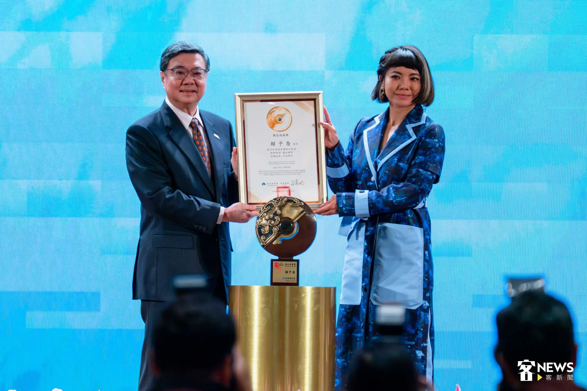 客家貢獻獎「傑出成就獎」傑出青年類賴予喬女士。范修語攝
