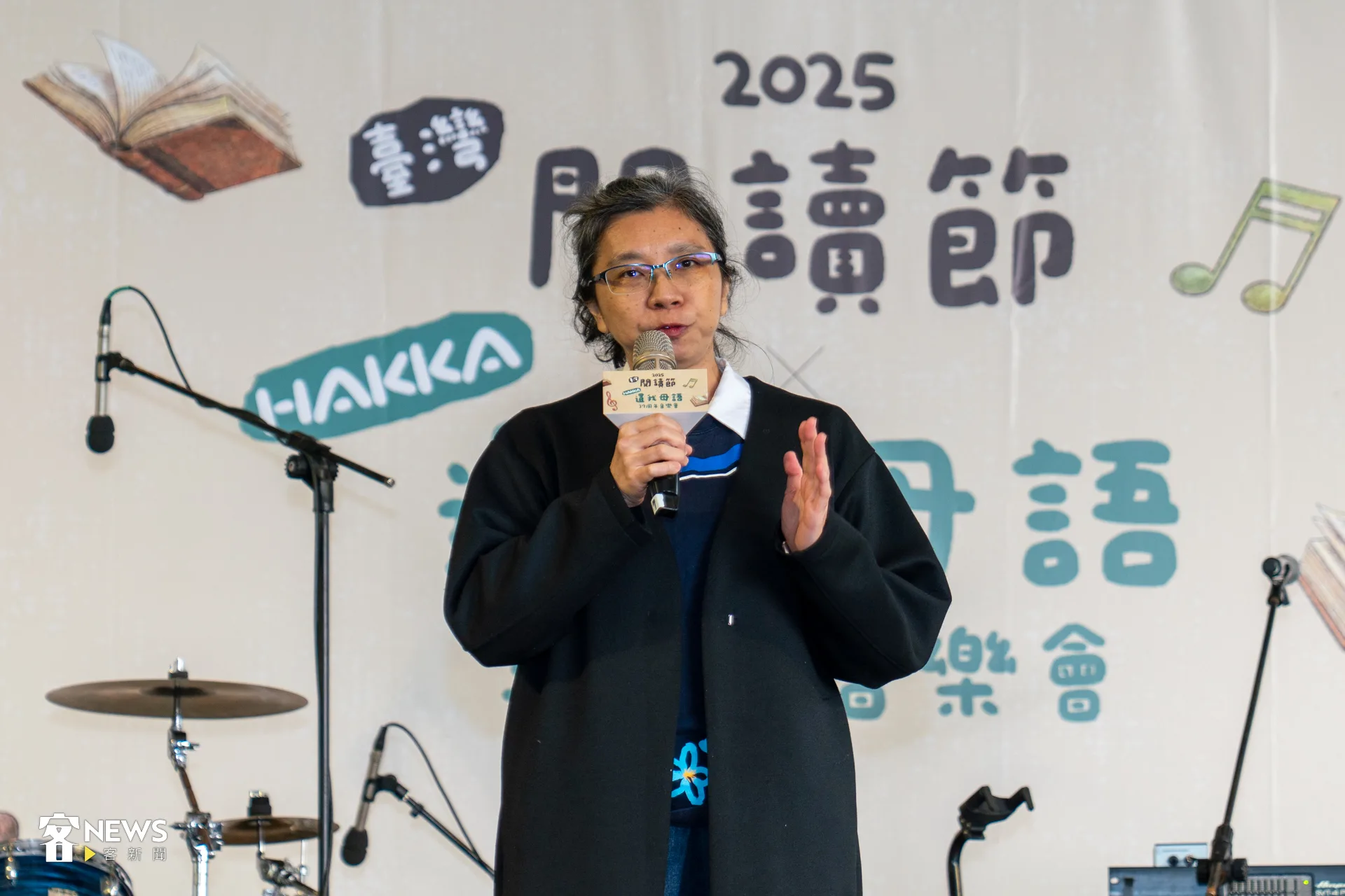 今年獲頒「客家貢獻獎」的高師大客家文化研究所所長洪馨蘭，今天特地留在高雄而缺席頒獎典禮。洪藝晅攝