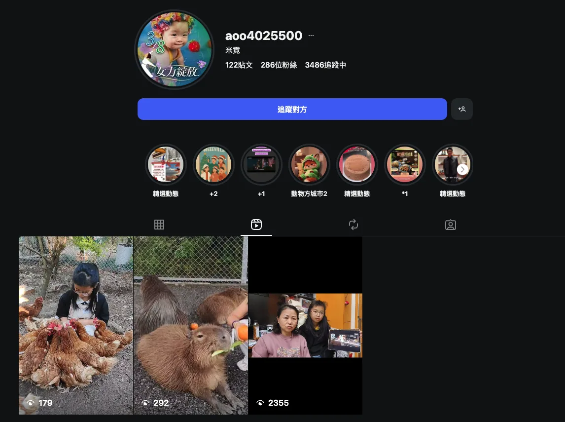 第四名為aoo4025500，觀看次數為2355，透過教學式互動將電影的台詞覆述，二人互動真摯可愛。