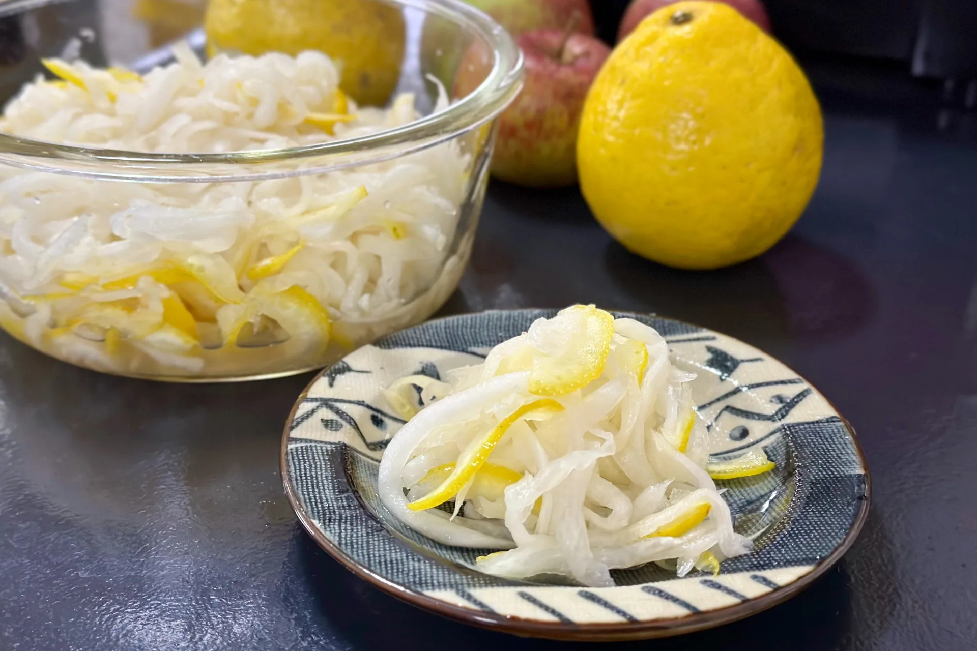 最常見的是蘿蔔和橘皮鹽生。蕭秀琴攝