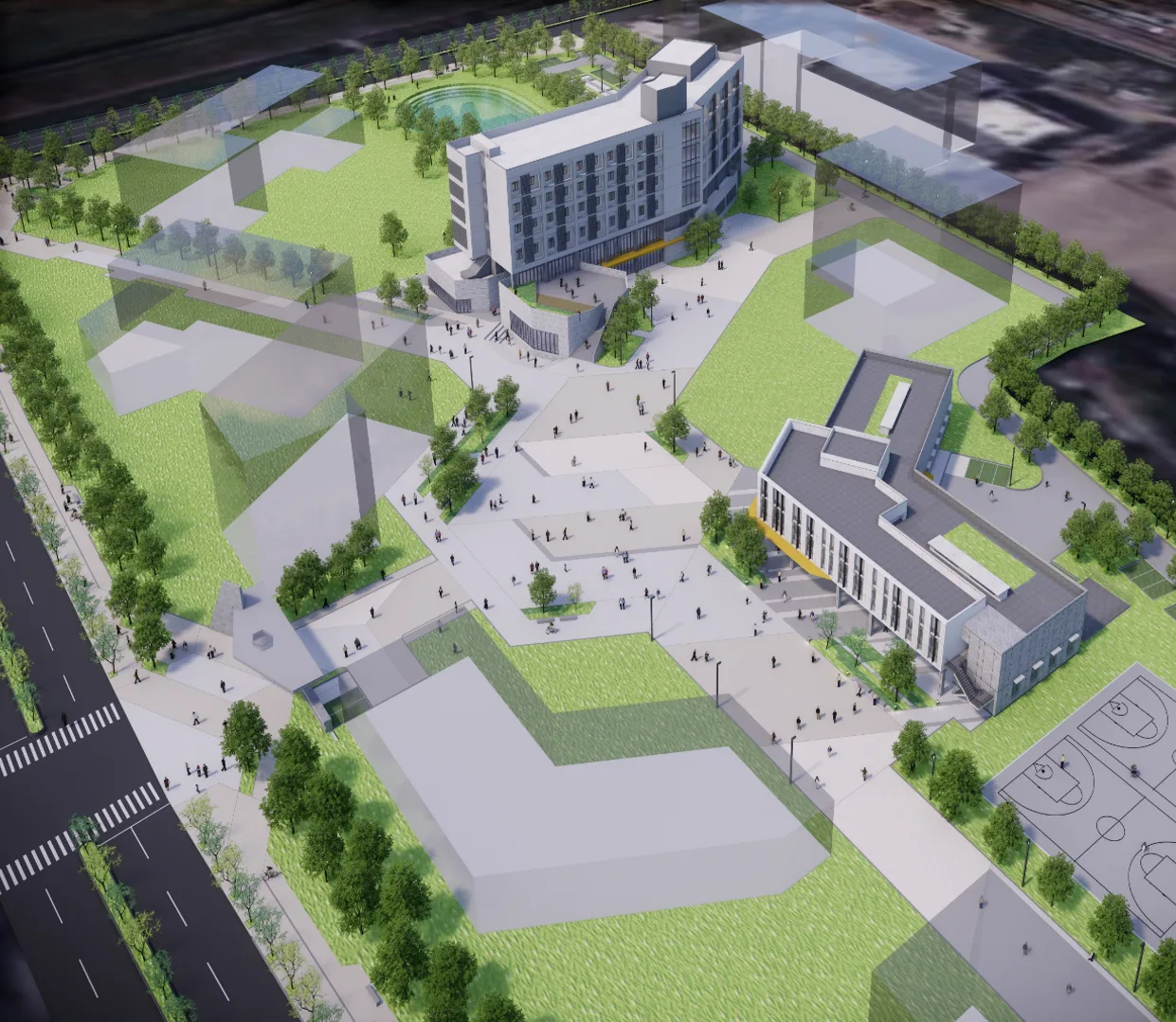 臺科大新竹分部國際書院大樓及整體校園公共設施新建工程暨先進產學中心新建工程,計畫總經費11億元。