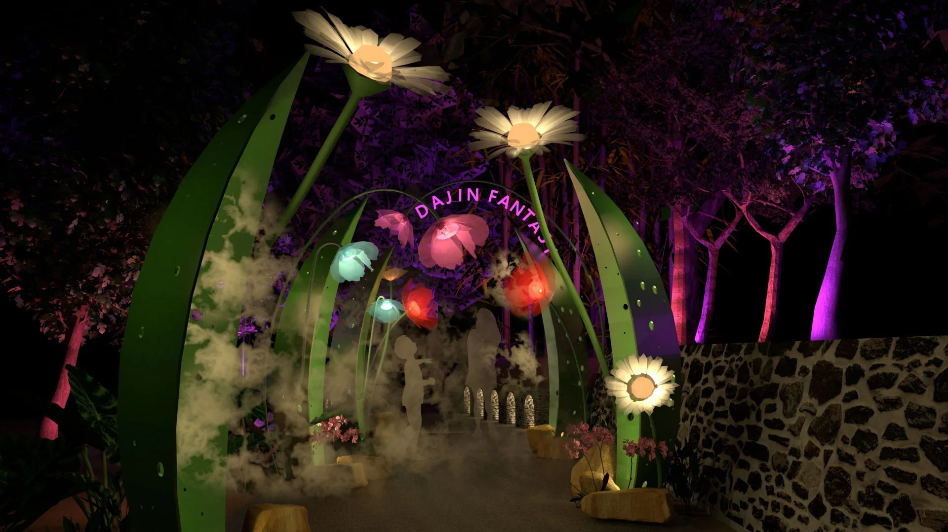 屏東奇幻大津活動自2月3日至3月4日，每晚5時至9時於高樹大津瀑布登場。屏東縣政府提供