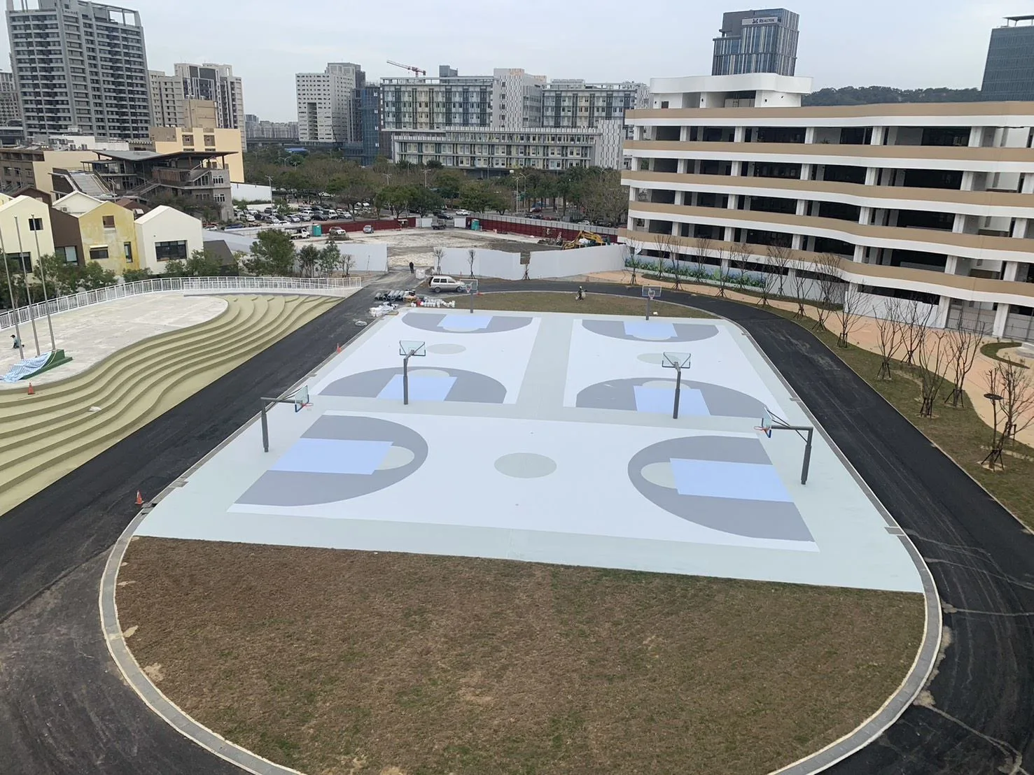 文興國中操場。新竹縣政府提供