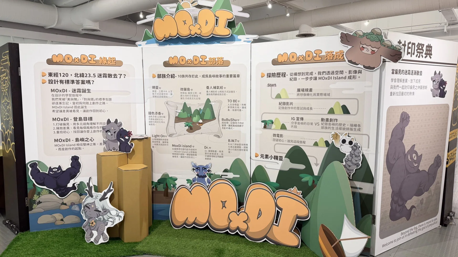內思高工多媒體設計科第十二屆畢業展－MoxDi Island。新竹縣政府提供