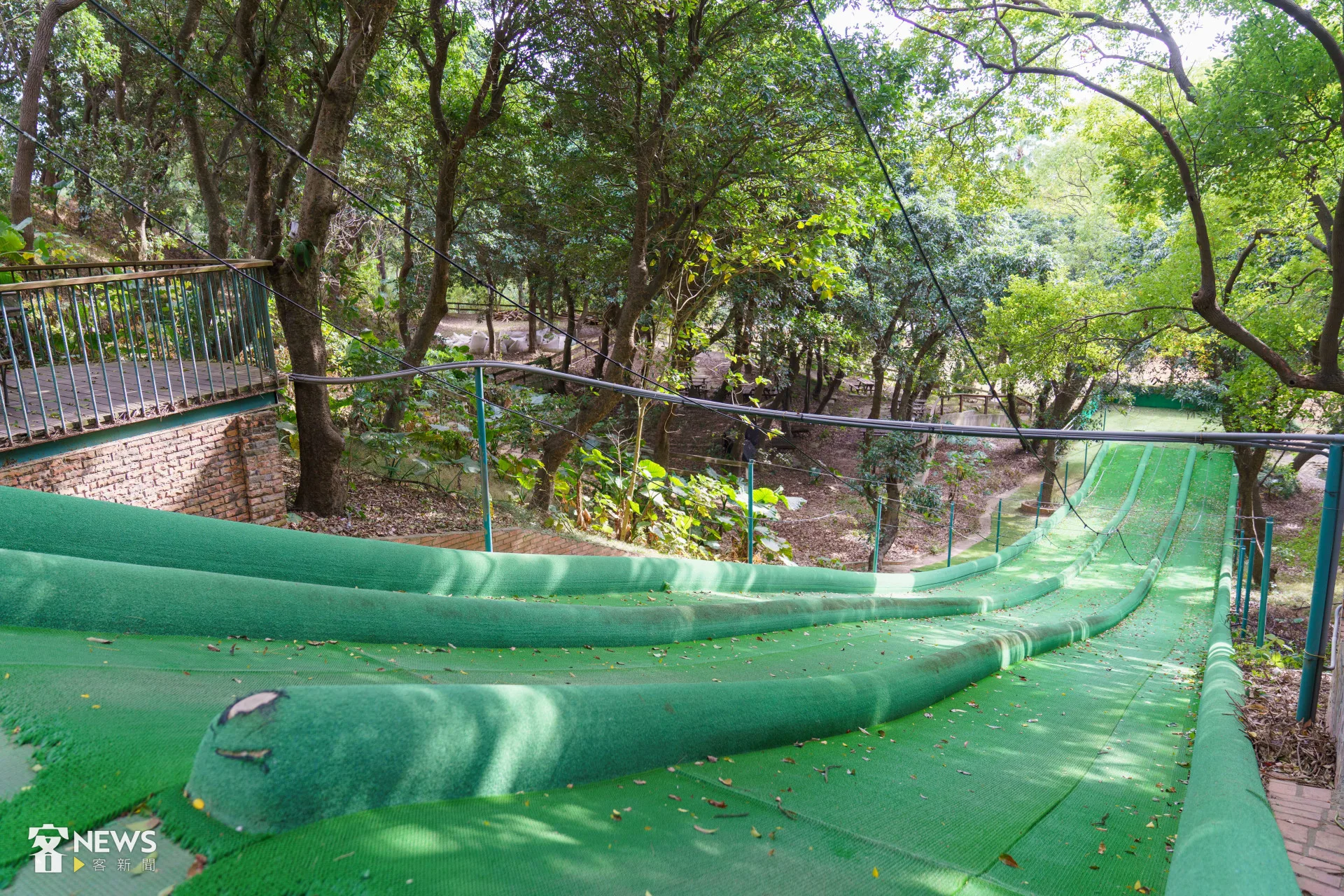 極速滑草體驗,限定3~16歲小朋友遊玩。李台源攝