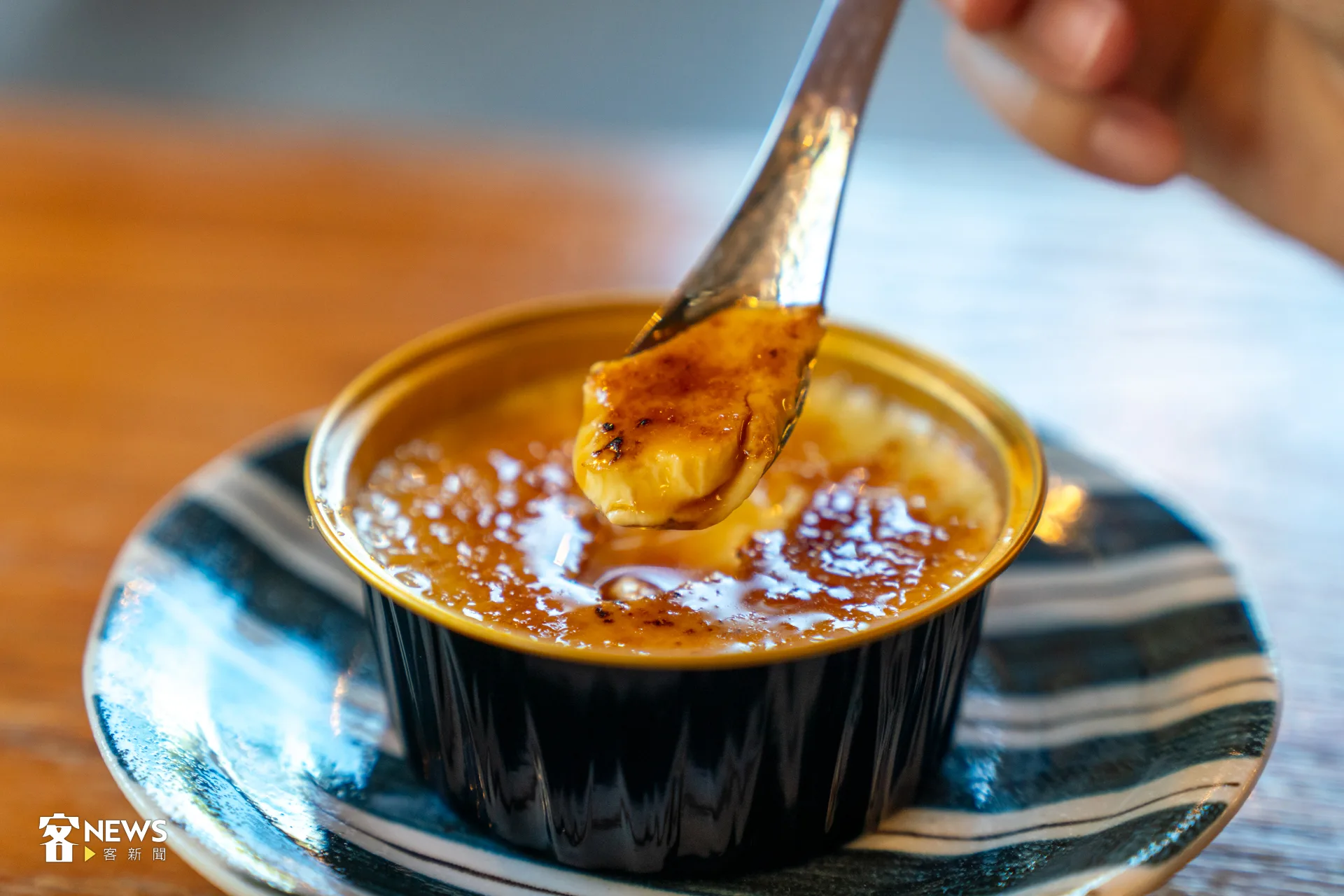 烤布蕾甜味醇厚,是受小朋友歡迎的人氣品項。洪藝晅攝