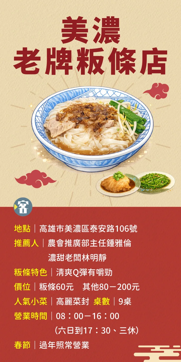 老牌粄條店。《客新聞》製圖