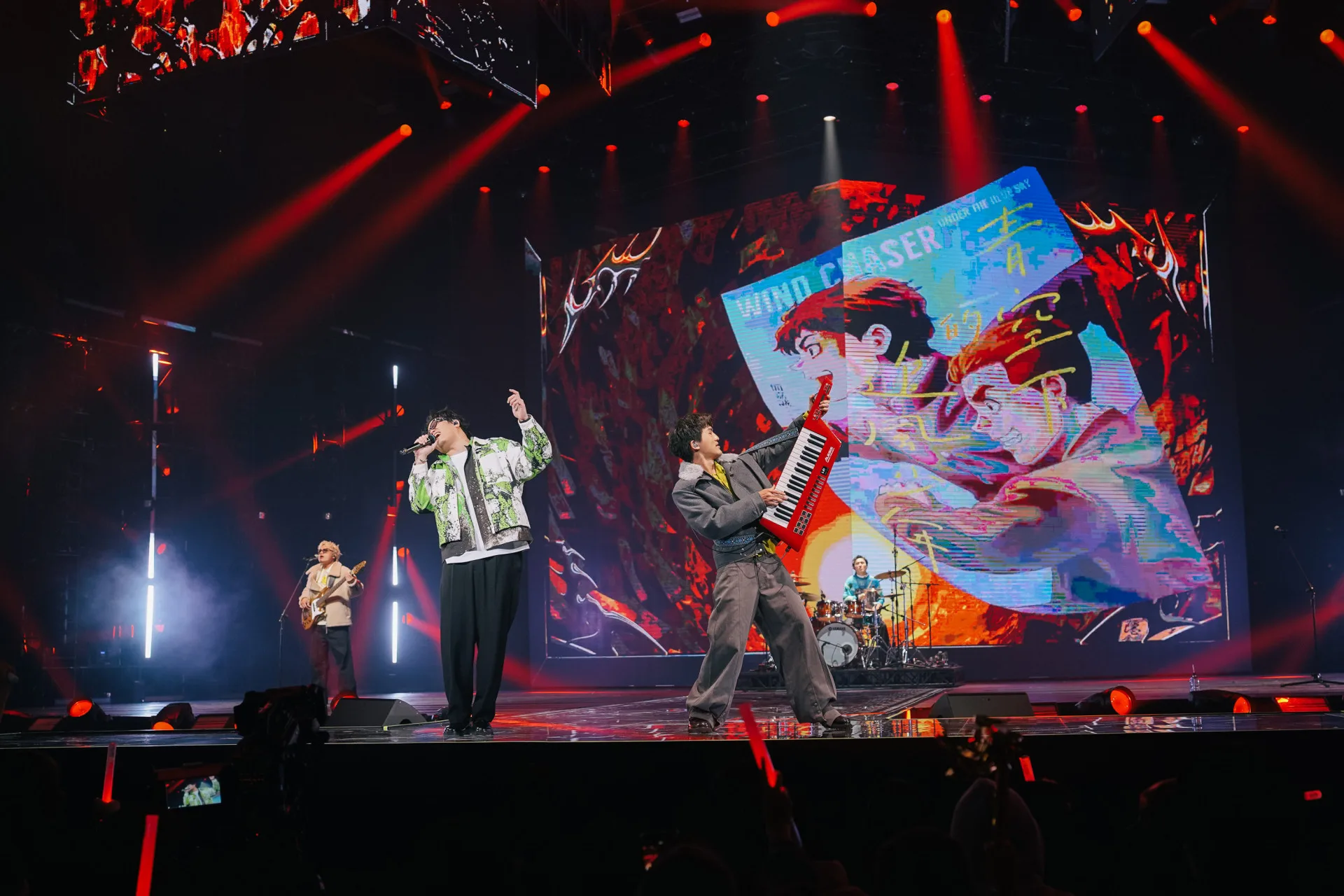 日本傳奇樂團FLOW聯手icyball冰球樂團，帶來全球播放次數破億的《火影忍者疾風傳》主題曲。文總提供