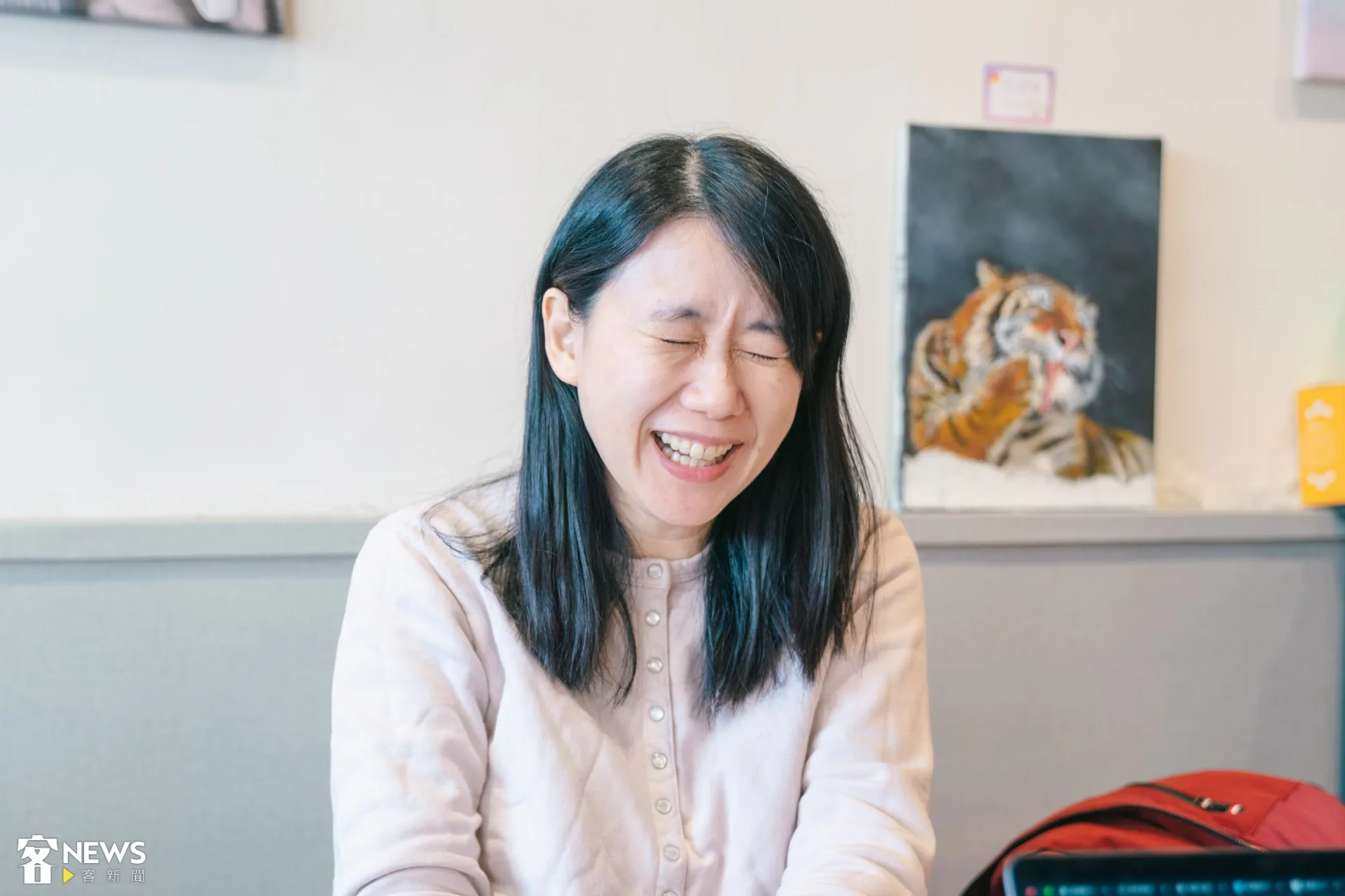 張郅忻分享覓蜆仔的童年回憶，沒想到大兒子竟脫口而出「好髒喔」三字，讓他很驚訝。朱愷元攝