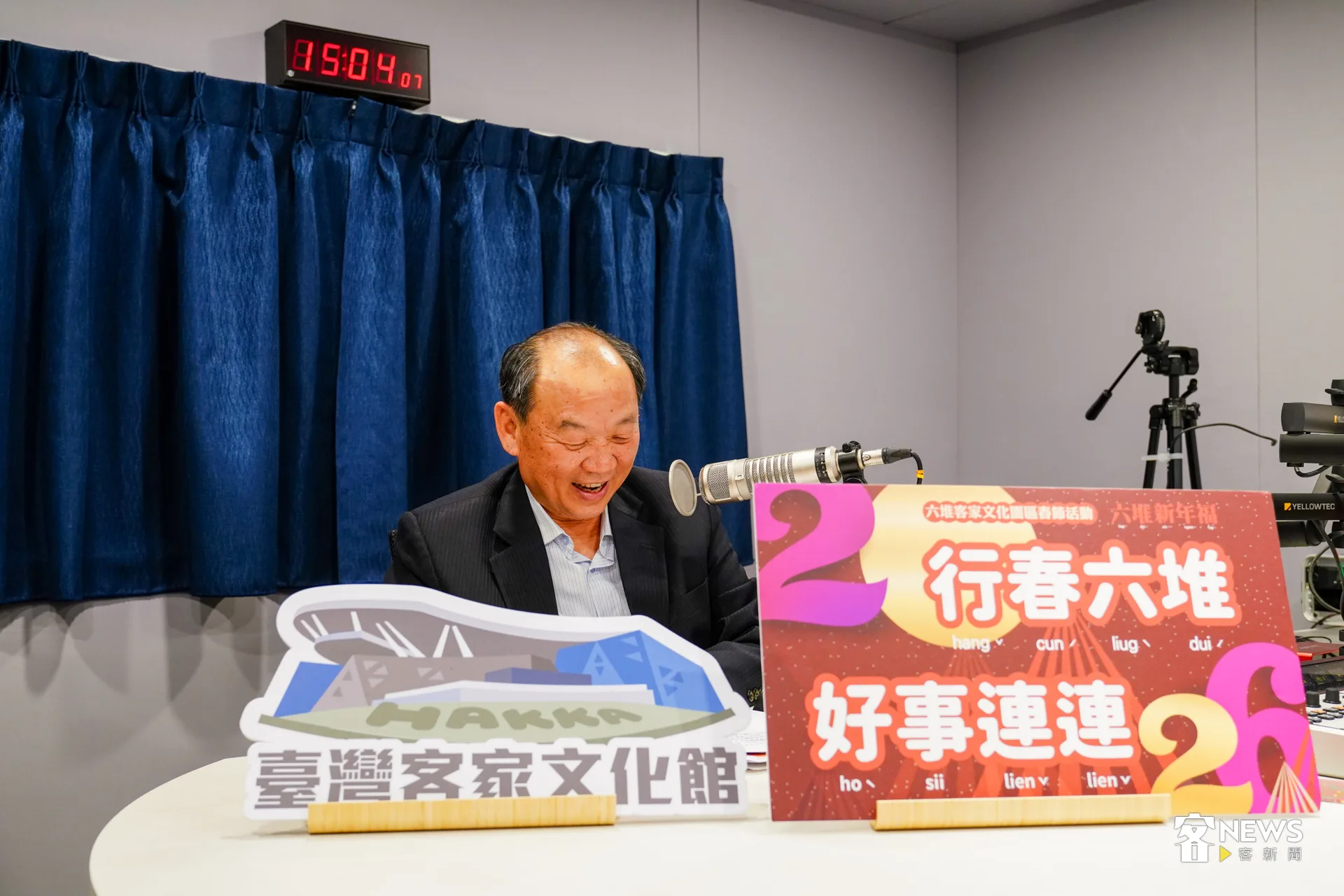 回顧過往經驗，謝勝信提到，自己在擔任屏東縣政府客務處專員時，便負責六堆客家文化園區的前期興建工作。洪藝晅攝