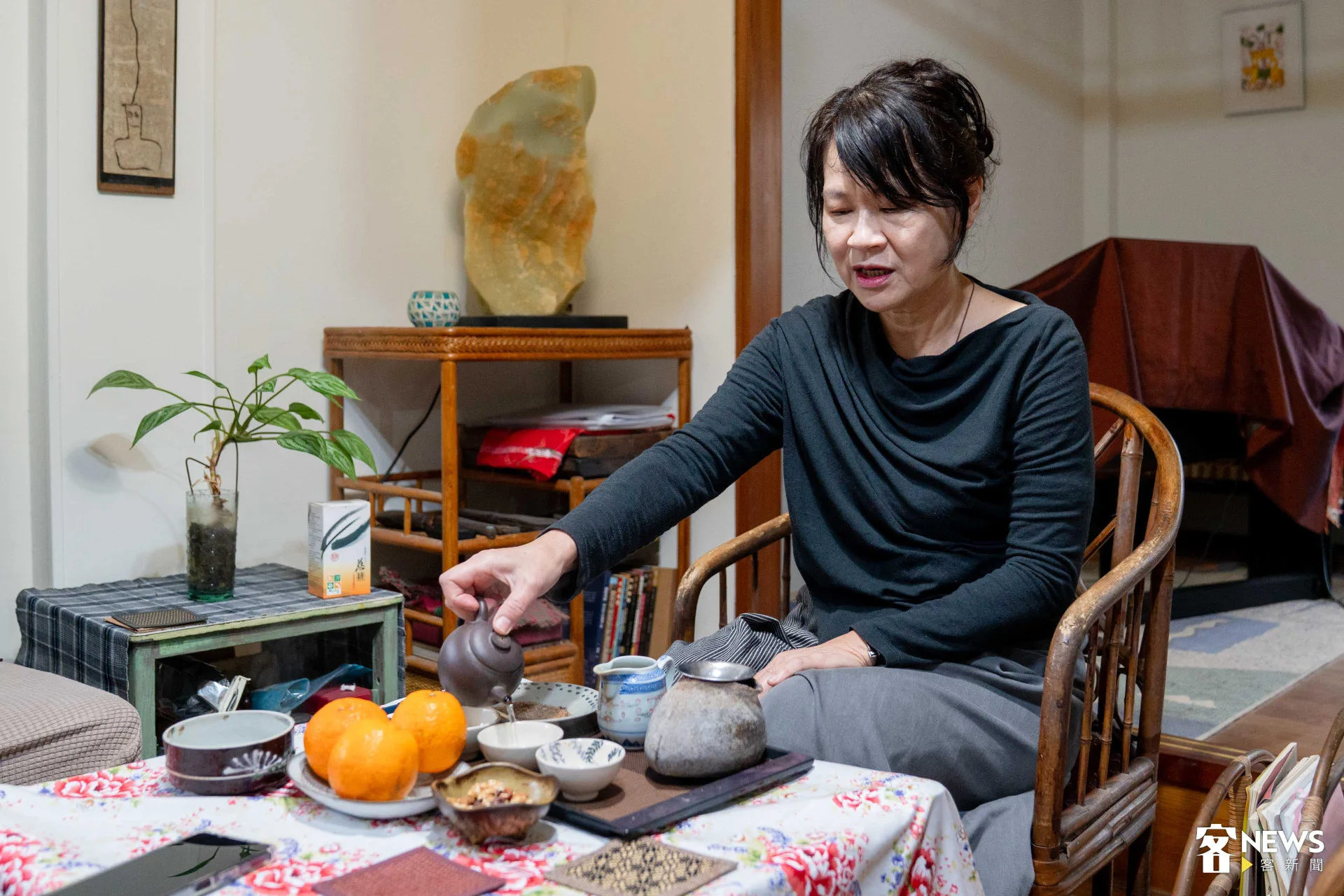 位在碧潭附近的工作室，是羅思容音樂創作與冥想思考的秘密基地。范修語攝