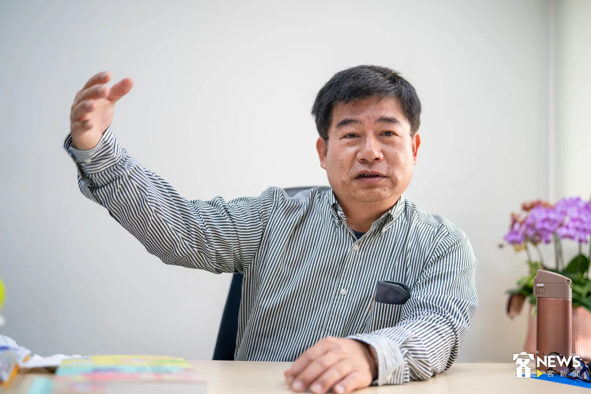 客傳會董事長宋廷棟表示，客傳會要當多元文化社會的旗手、推手，傳承客家文化。范修語攝