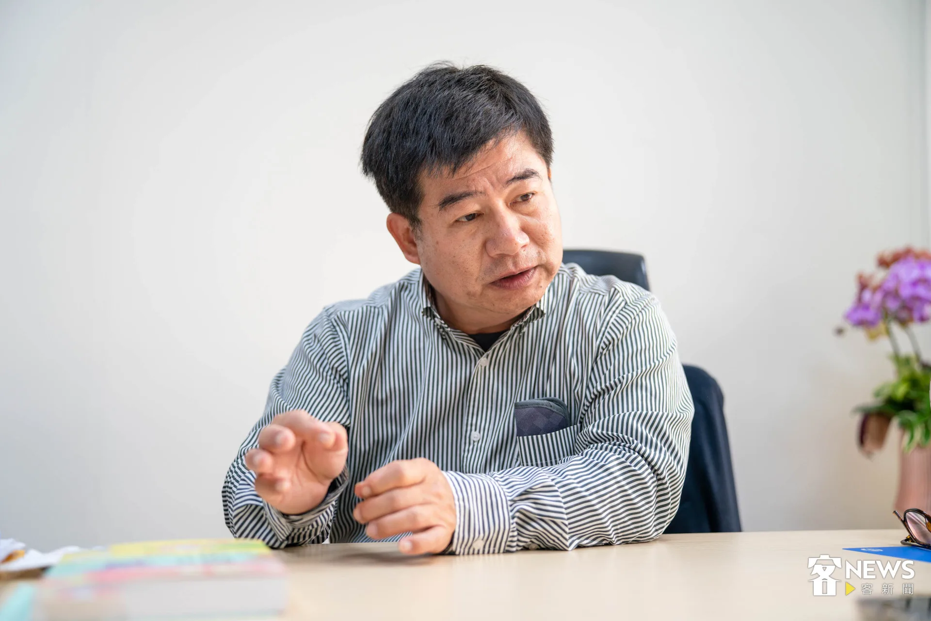 宋廷棟出任客家公共傳播基金會董事長，要幫客家發聲、幫客家和社會對話。范修語攝