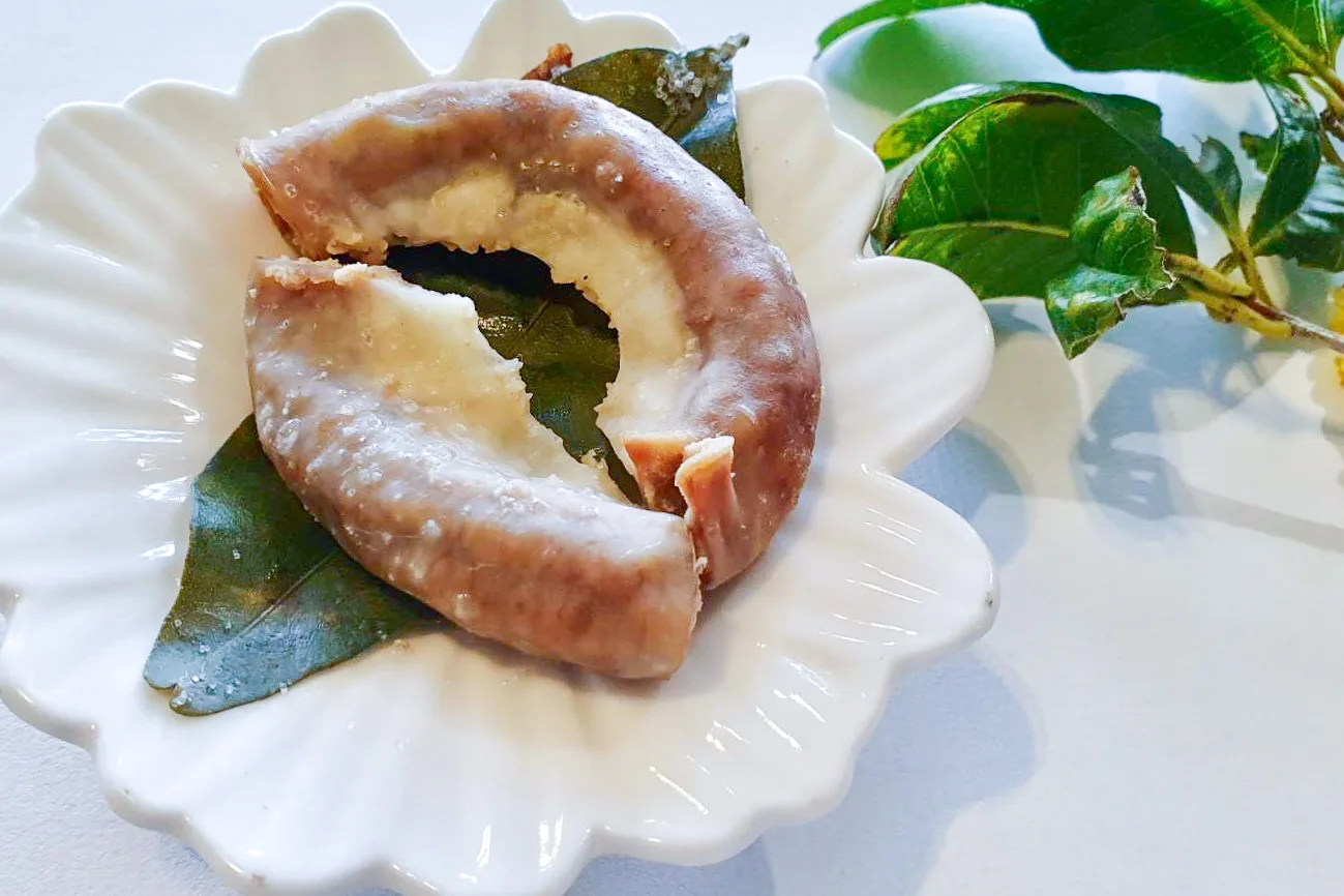 金桔葉烤粉腸。蕭秀琴攝