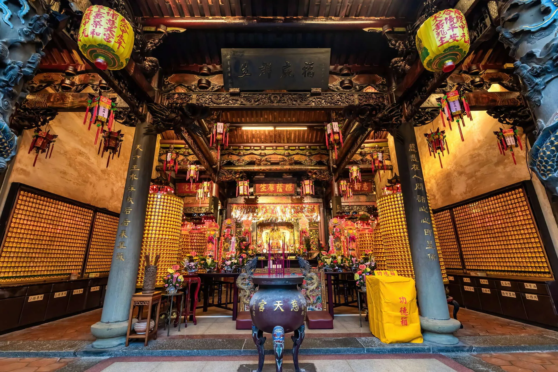 北埔老街上的慈天宮是當地的信仰中心。新竹縣政府提供