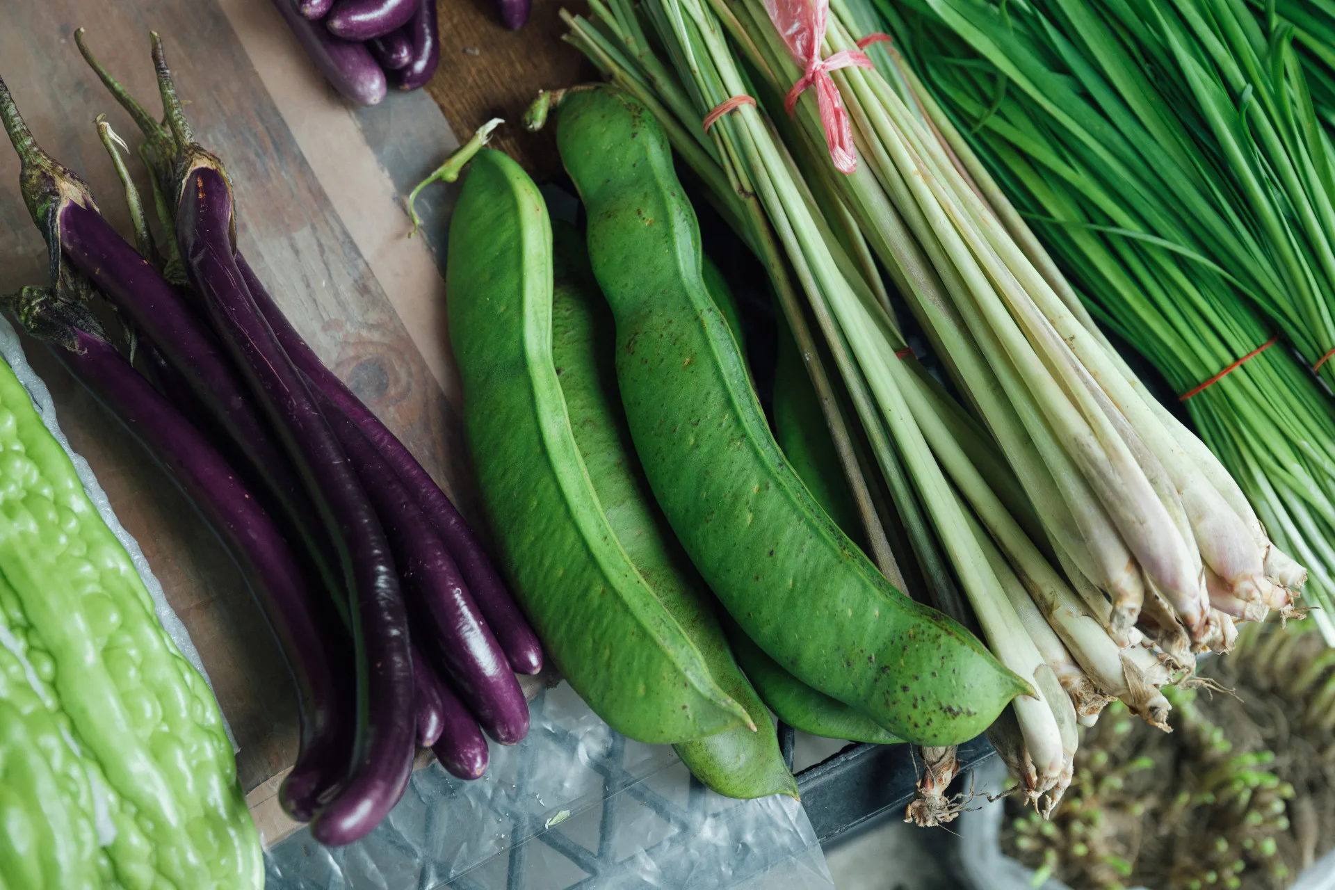 印尼特殊食材「刀板豆」。