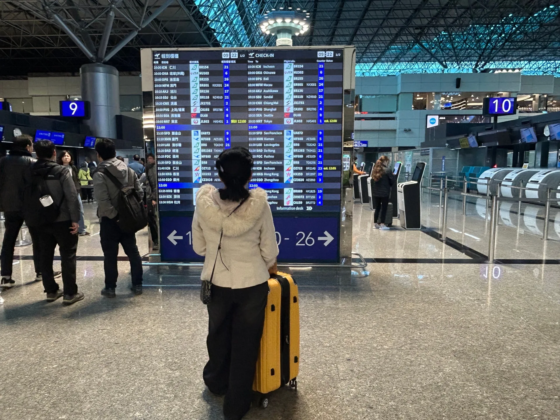 機場公司已針對春節疏運啟動調節機制，持續加強人力配置與現場引導，全力服務旅客。桃機提供