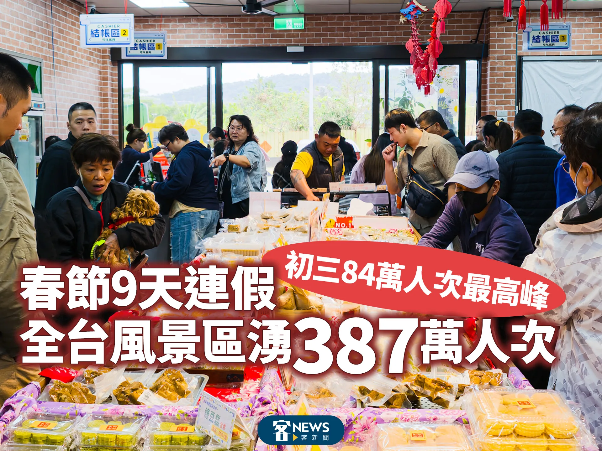 春節9天連假全台風景區湧387萬人次　初三84萬人次最高峰