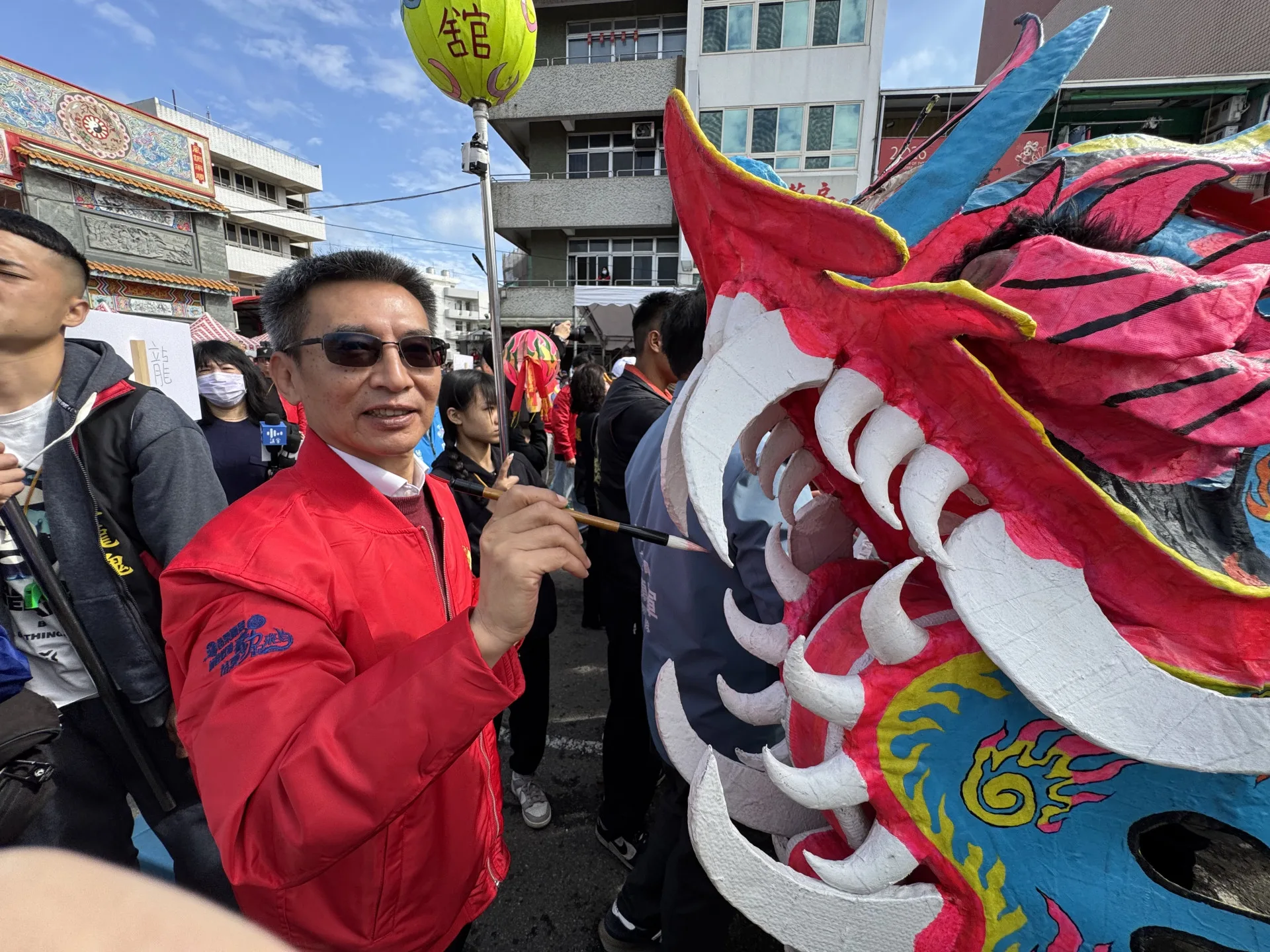 客委會主秘吳克能出席苗栗𪹚龍「祥龍點睛」儀式。客委會提供