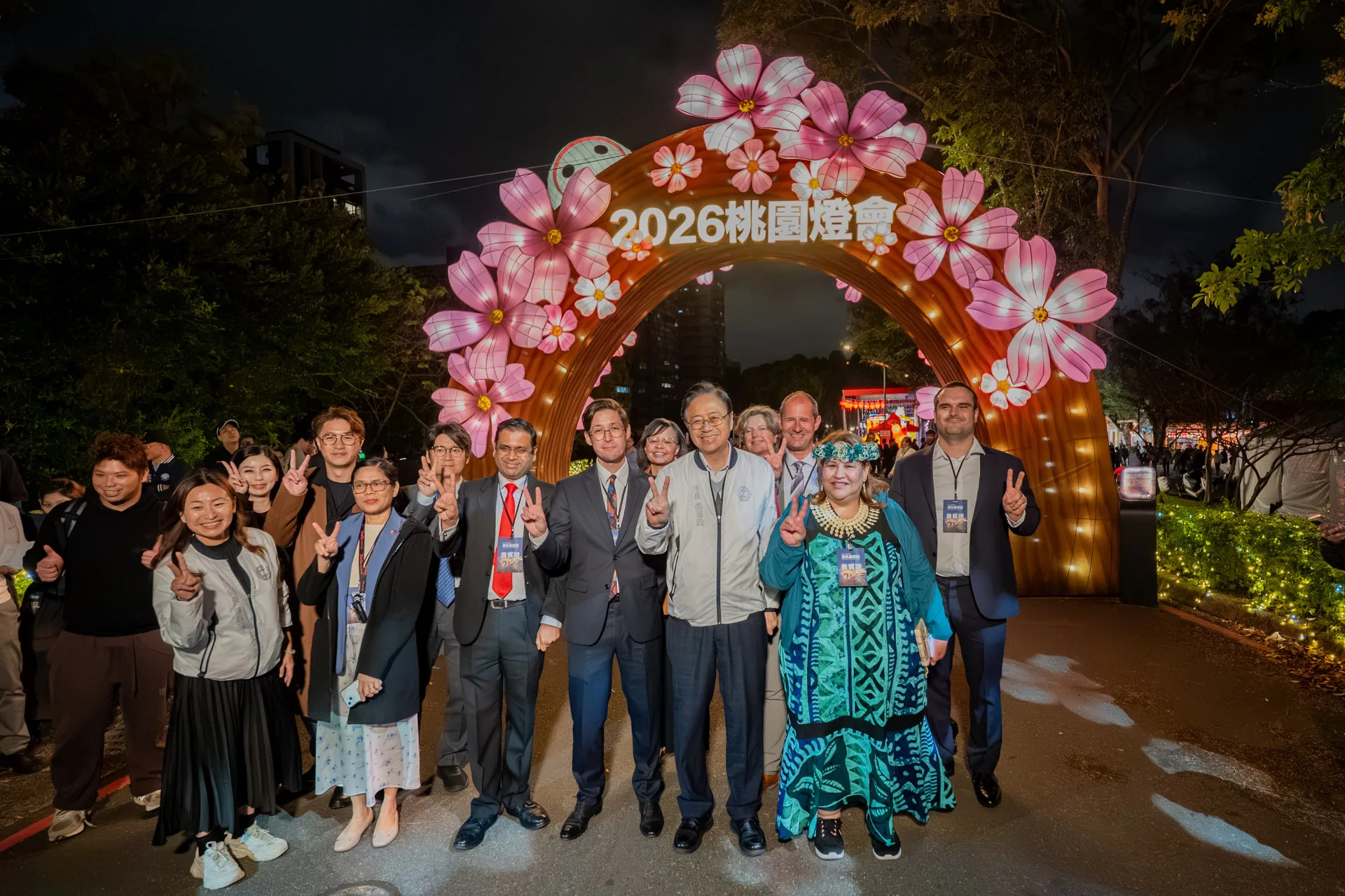 2026桃園燈會點燈,特別邀請多國代表共同參與盛會。