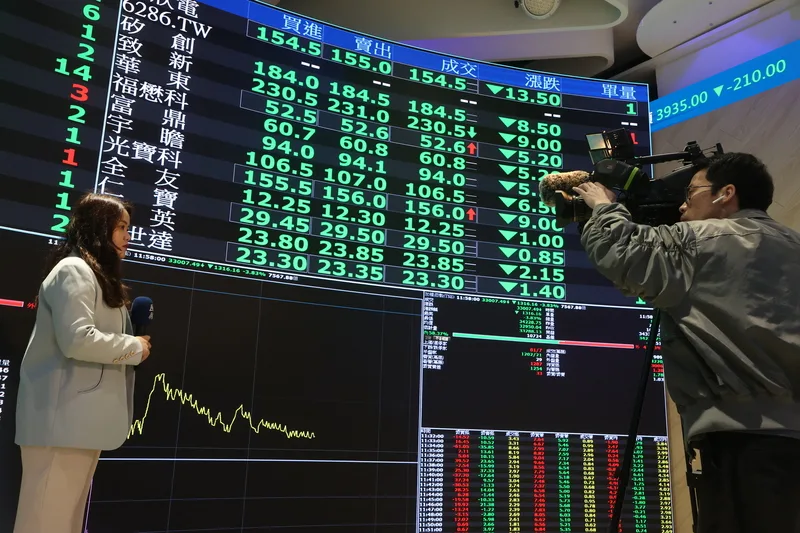 美國、以色列與伊朗戰事造成中東局勢緊張,美股重挫,台股4日盤中最32950.04點,重挫1373.61點,測試月線約33120點支撐。中央社