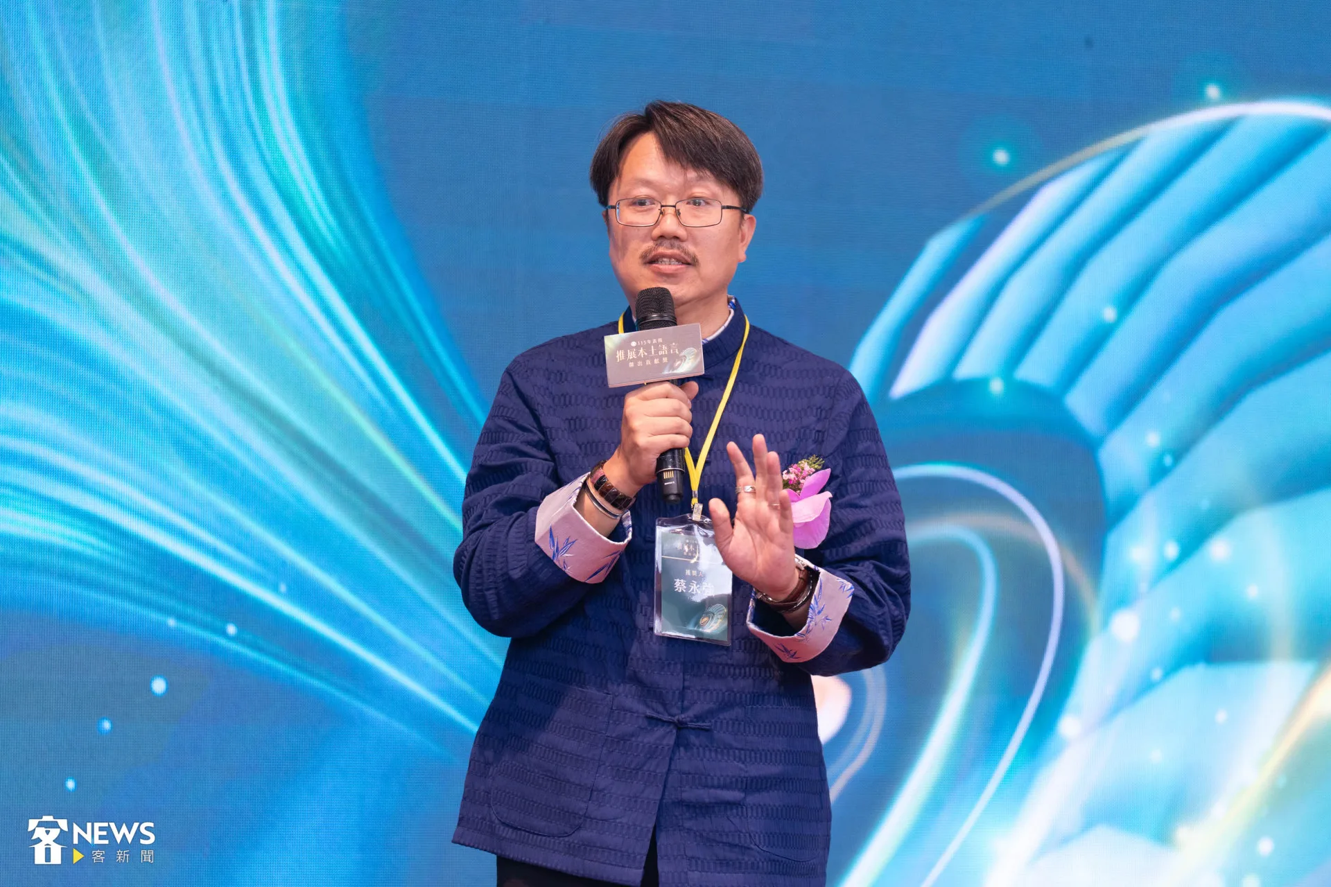 北一女中國文教師蔡永強推動客語課程。范修語攝