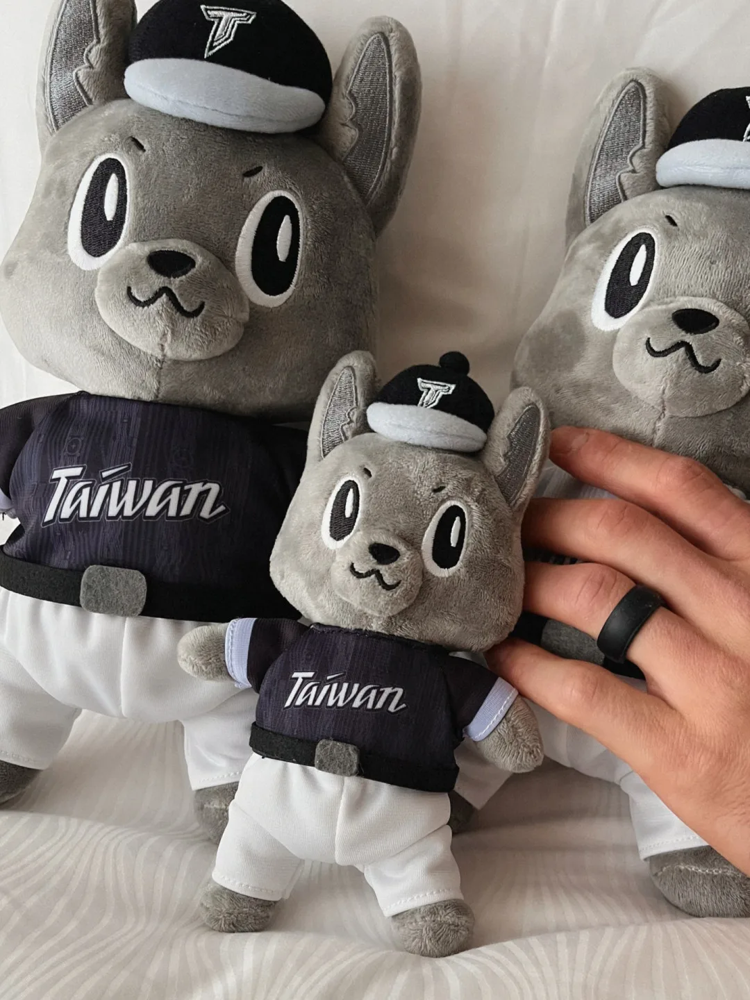 費柴德（Stuart Fairchild）的妻子韓納（Hanna Fairchild）手上拿著吉祥物「歐告」娃娃，也多次在留言區示愛歐告，意外成為最強代言人。翻攝自Hanna Fairchild IG