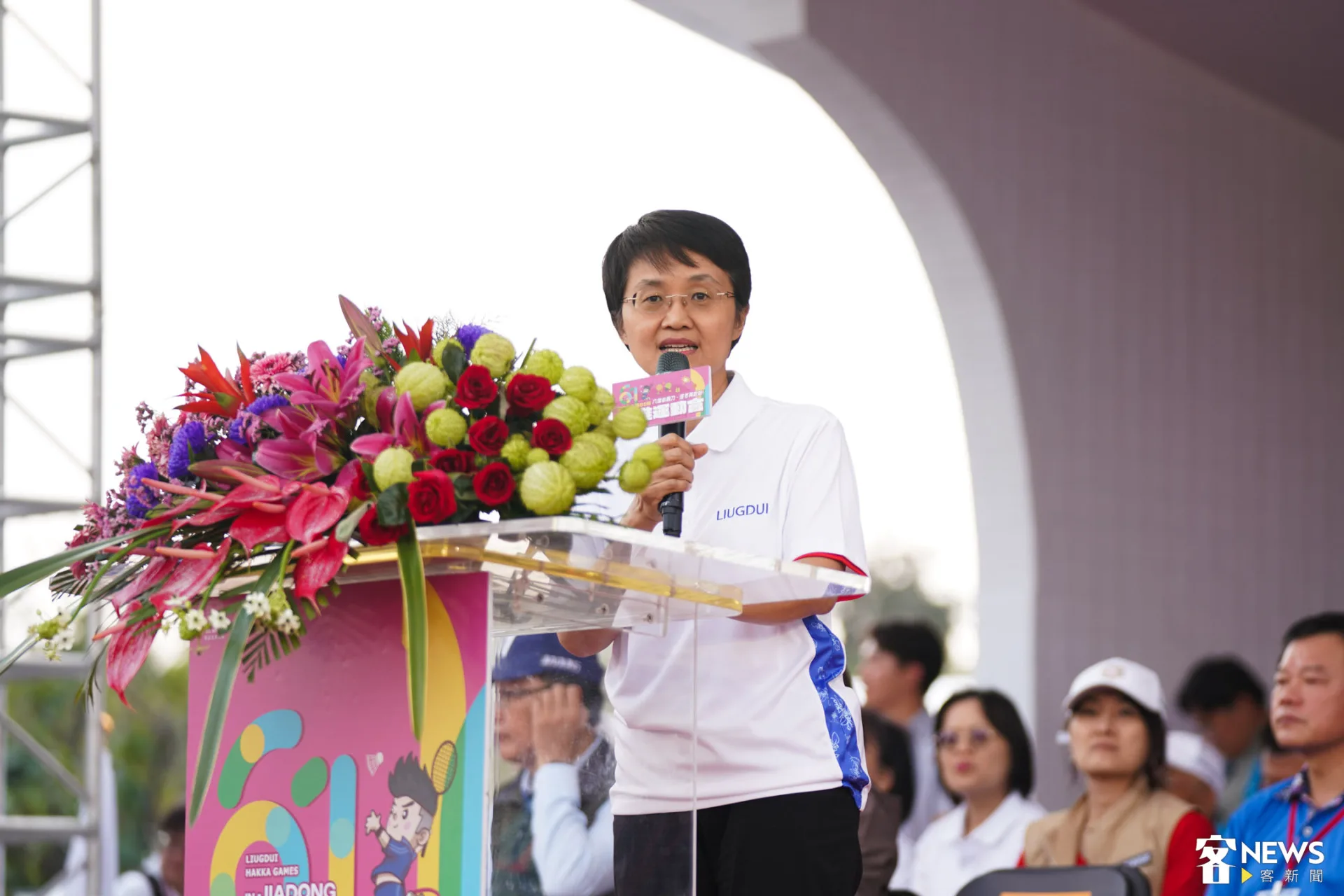 客委會主委古秀妃表示，感謝承辦單位佳冬鄉公所、所有裁判以及參與的鄉鎮市。朱愷元攝