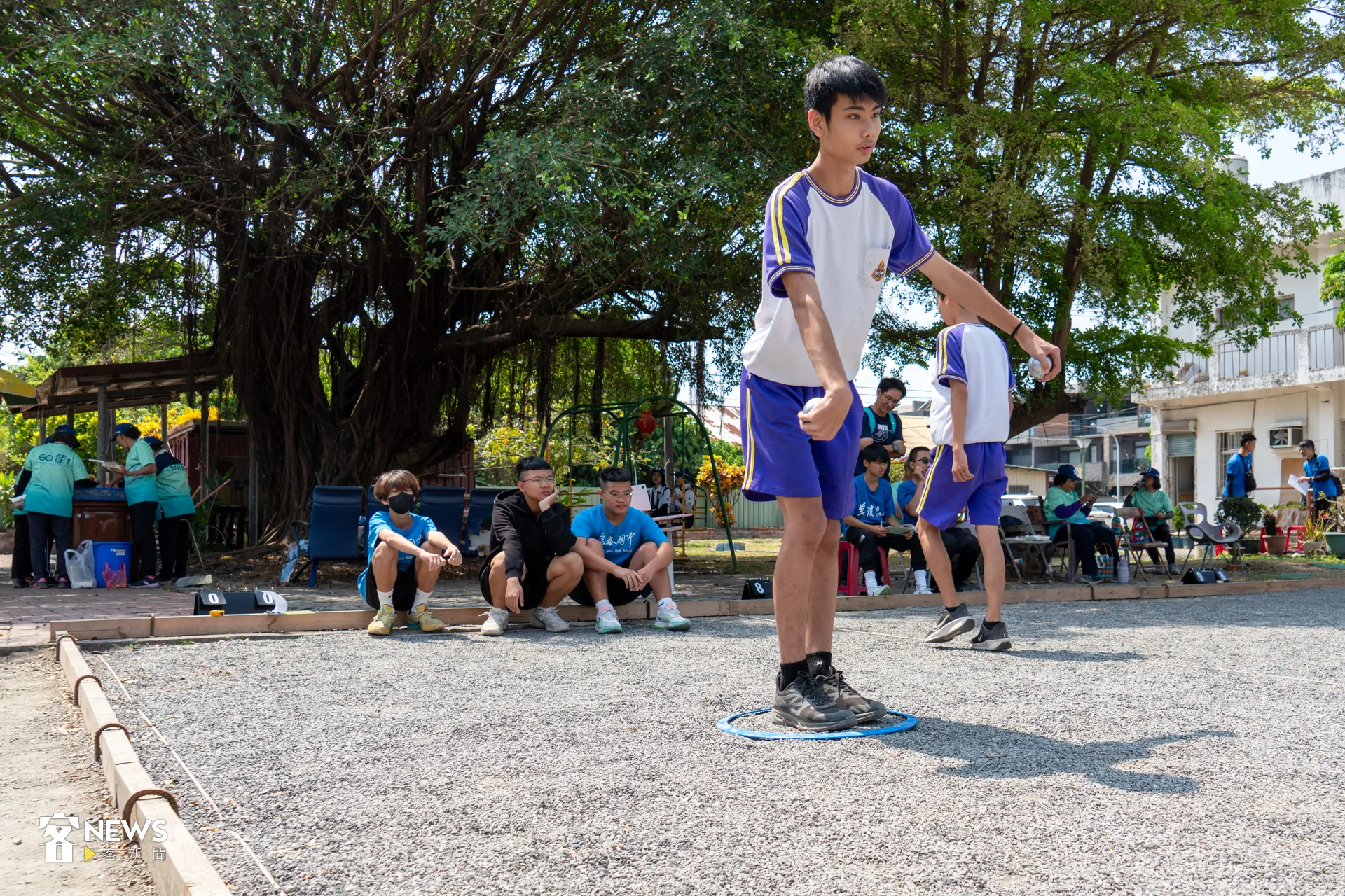 不論年齡都可玩的「法式滾球」，首次加入到六堆運動會的競賽項目。洪藝晅攝