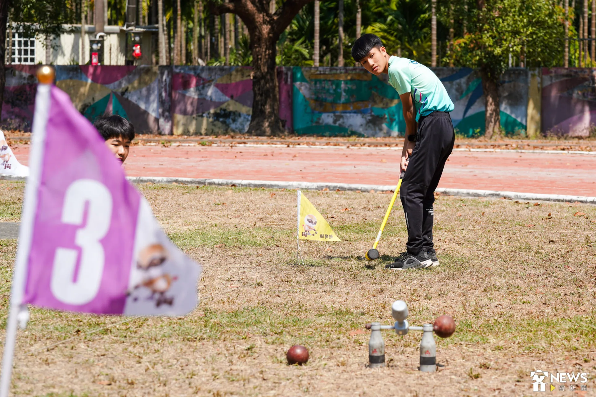 三至四竿進球算是標準桿。朱愷元攝