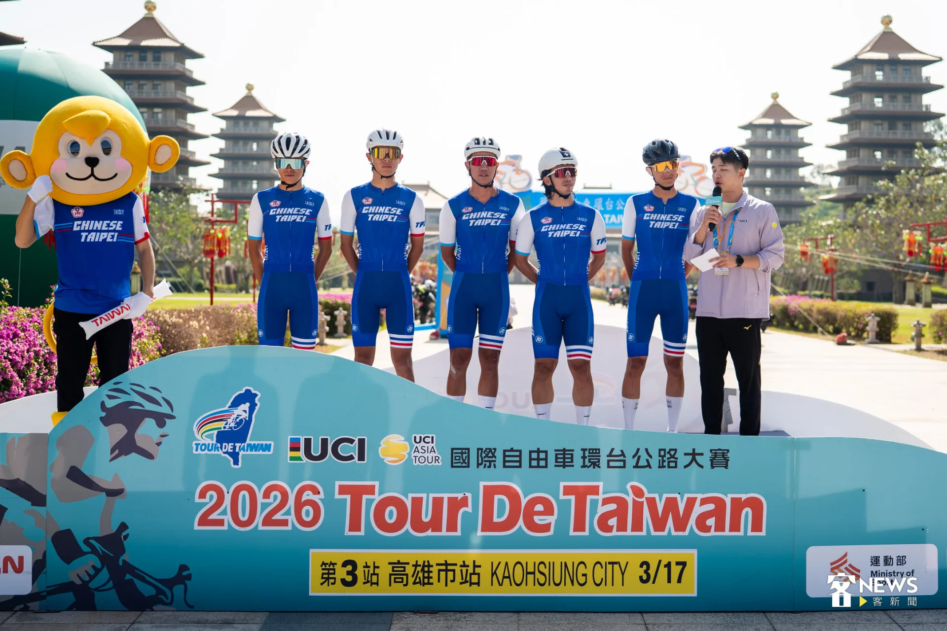 台灣隊賽前接受訪問。范修語攝