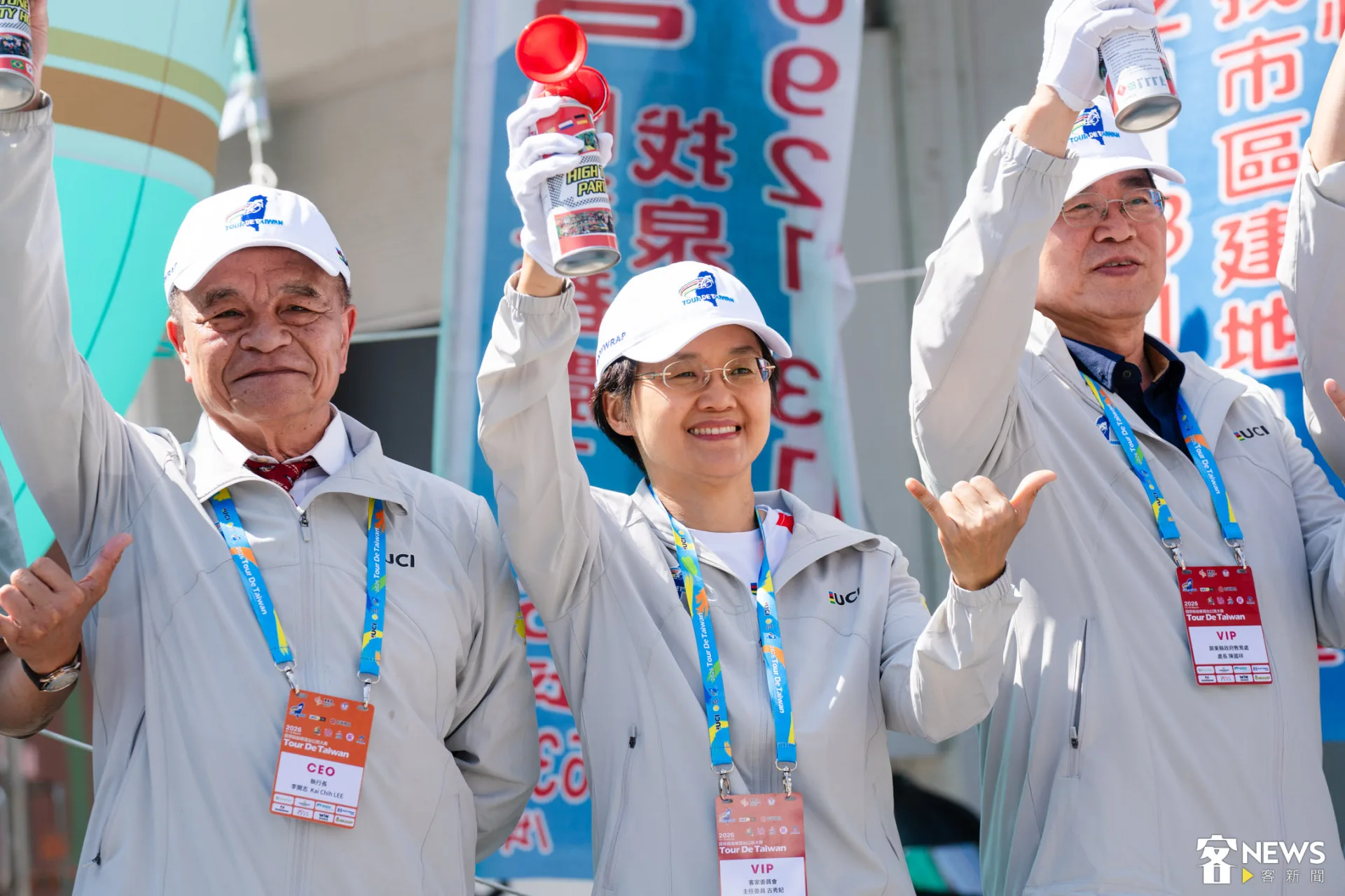 客委會主委古秀妃選手出發鳴笛。朱愷元攝