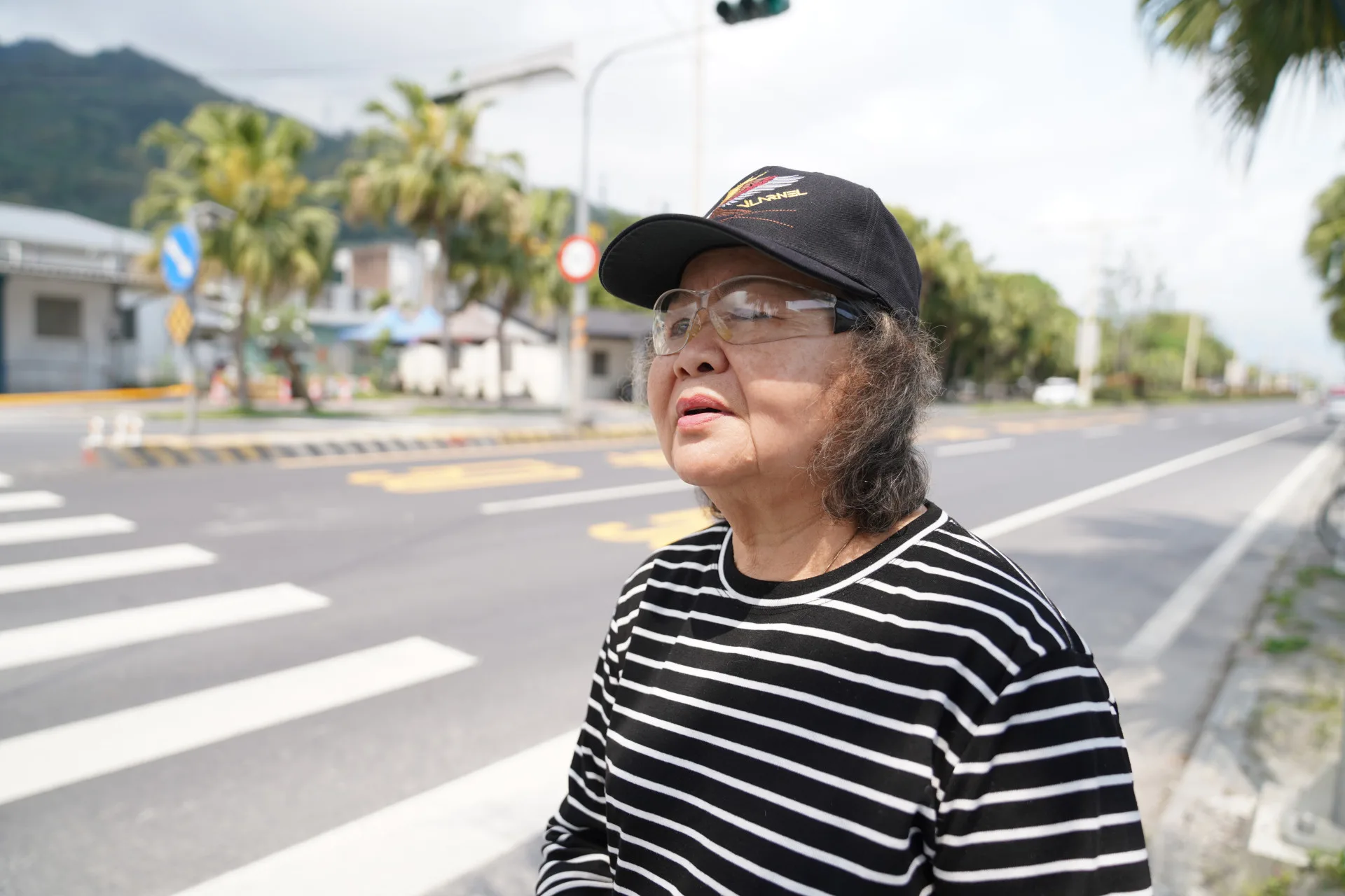 開理髮店的徐長妹說孫子也是自由車手，此次是第一次現場應援。蔡依璇攝