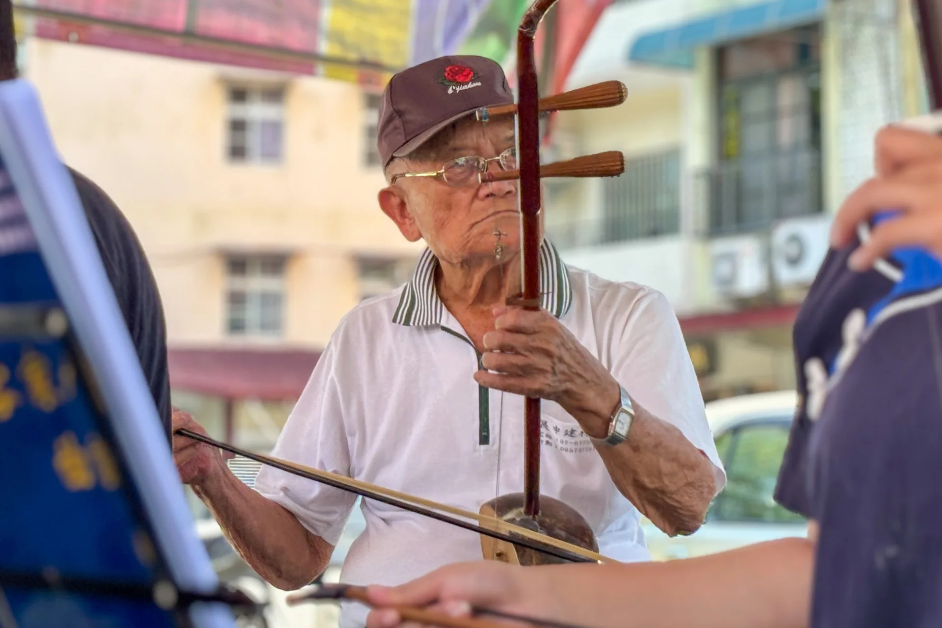 溫福仁閒暇時的興趣就是演奏八音。李慧宜提供