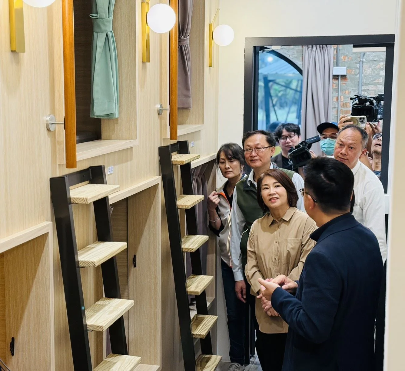 竹田頓物驛二號倉庫規劃40床背包客旅宿區。屏東縣政府提供