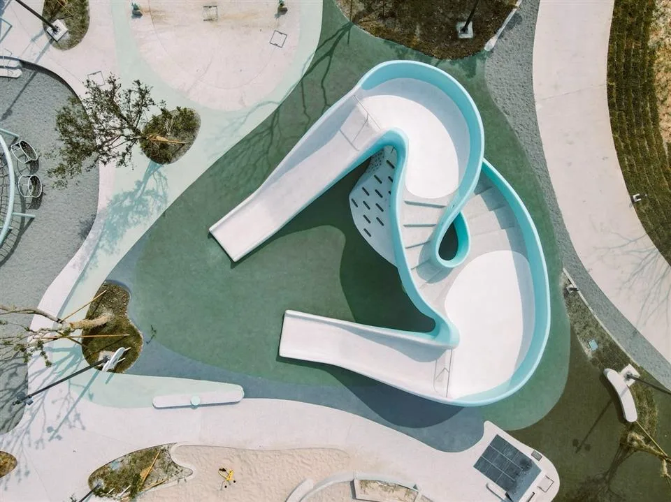 八卦山天空遊戲場俯拍畫面。彰化縣政府提供