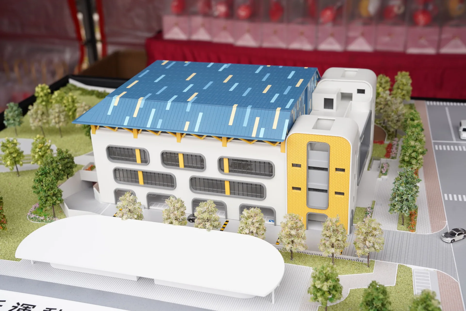 新竹縣湖口樂活運動館新建工程設計模型圖。