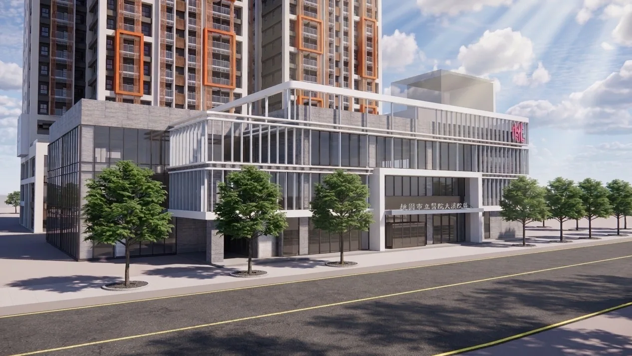 「大溪埔頂社宅」模擬圖。桃市府提供