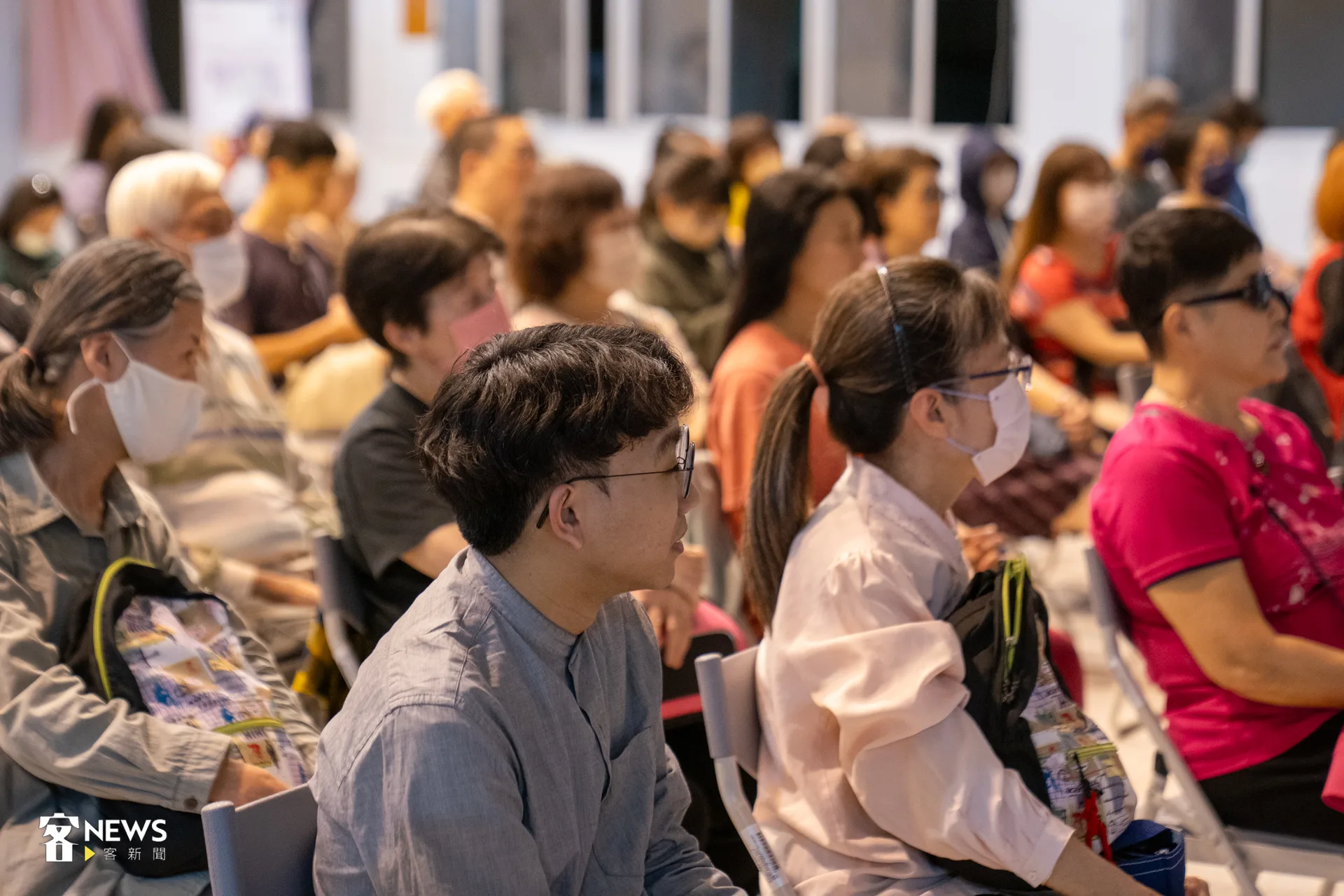 影展策展人林杏鴻表示,這幾場的影展參與民眾,從學生、壯年到長者,各個年齡層都有。洪藝晅攝