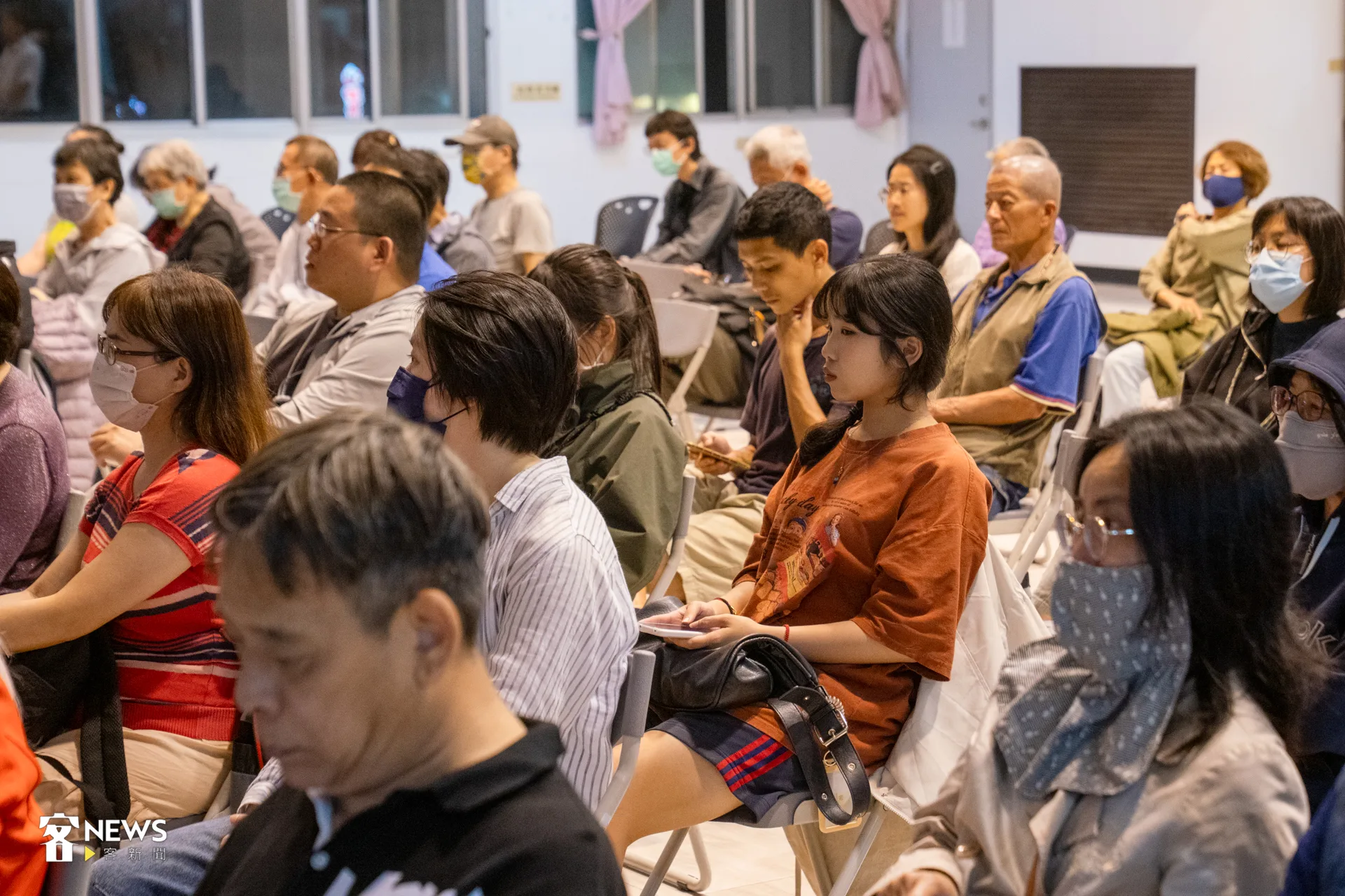 影展策展人林杏鴻表示,這幾場的影展參與民眾,從學生、壯年到長者,各個年齡層都有。洪藝晅攝