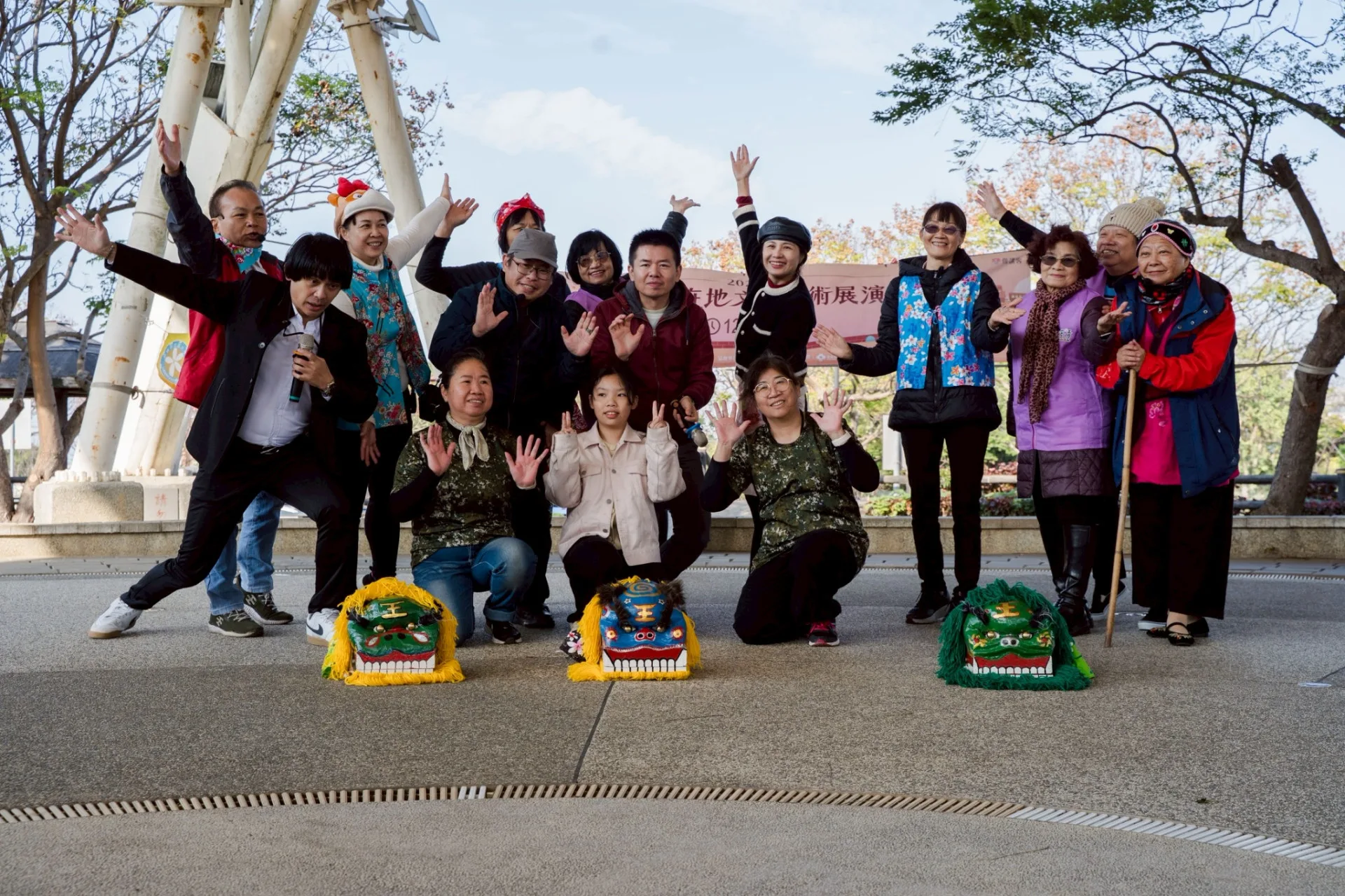 2025年富岡在地文化藝術展演，伯公岡公園演出。沈明彥攝