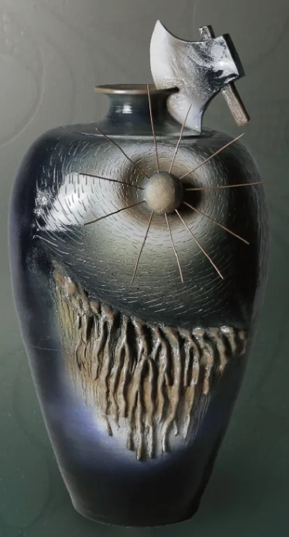 陳俊光的作品「開天闢地」。苗栗縣文觀局提供