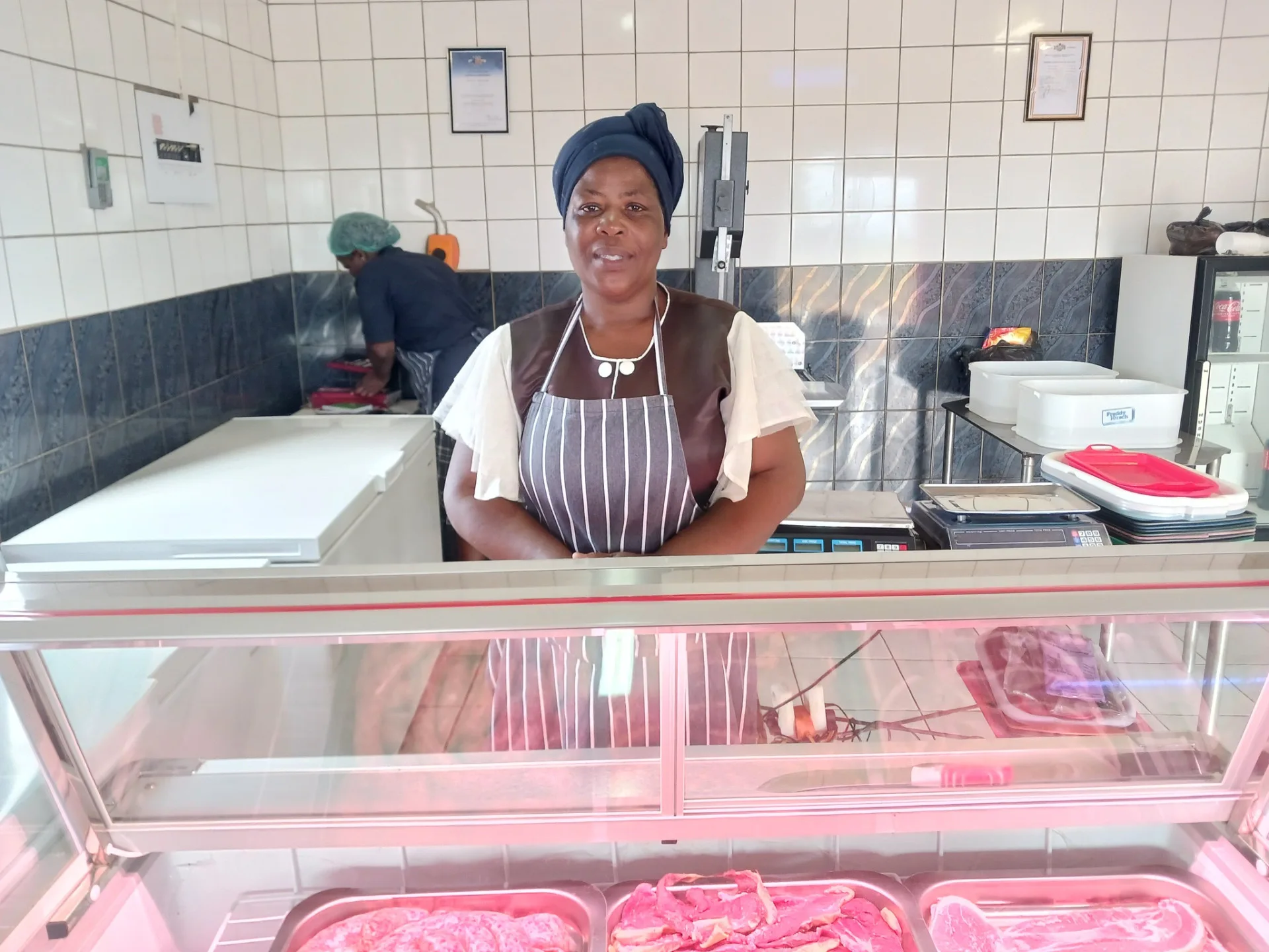 台灣非洲友邦史瓦帝尼王國受惠戶肉舖。國合會提供