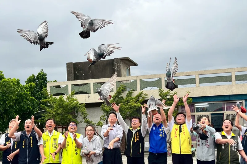 空中交響樂　台南溪北庄頭再現百年「放粉鳥（紅腳）笭」傳統